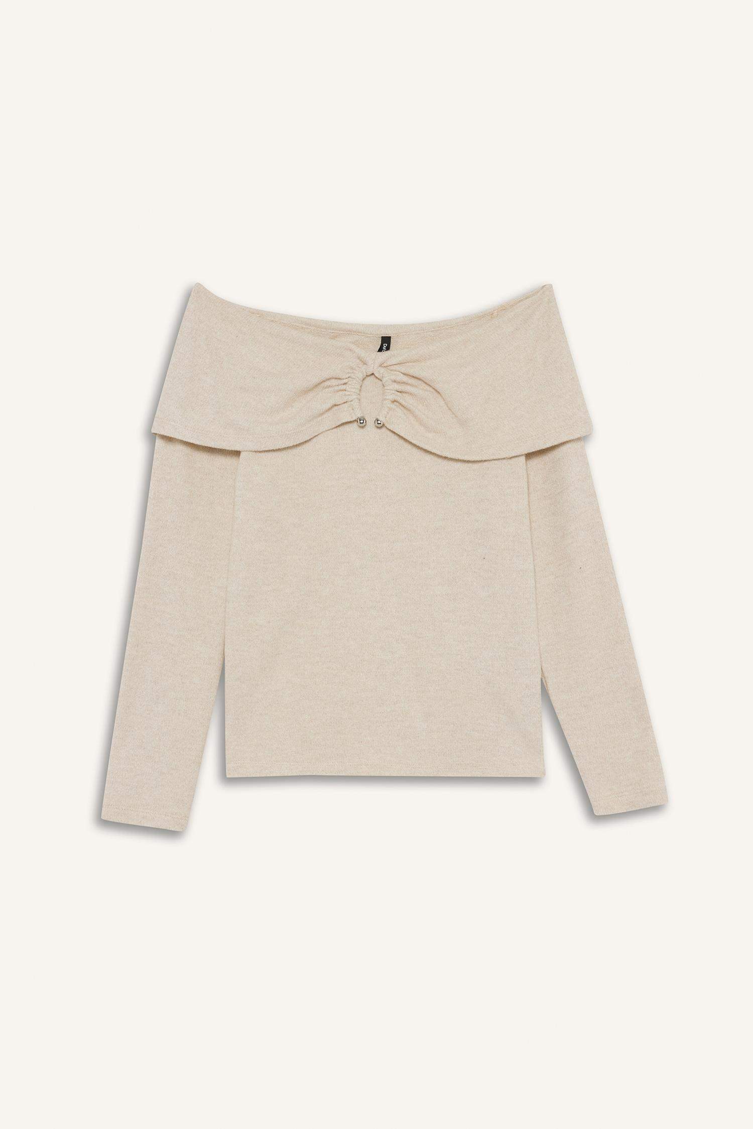 Slim Fit Off Shoulder T-Shirt