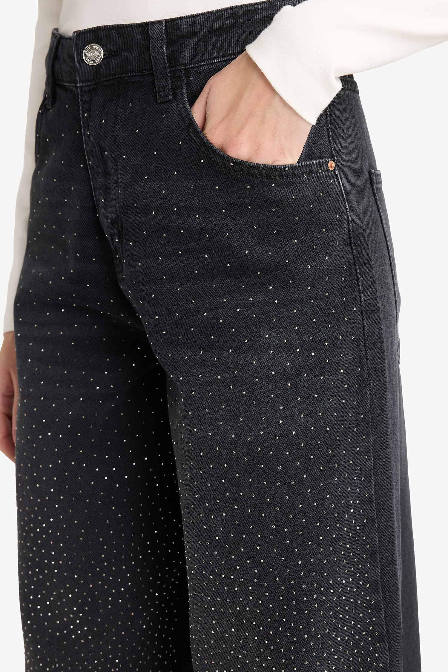 Baggy Fit High Waist Long Jeans