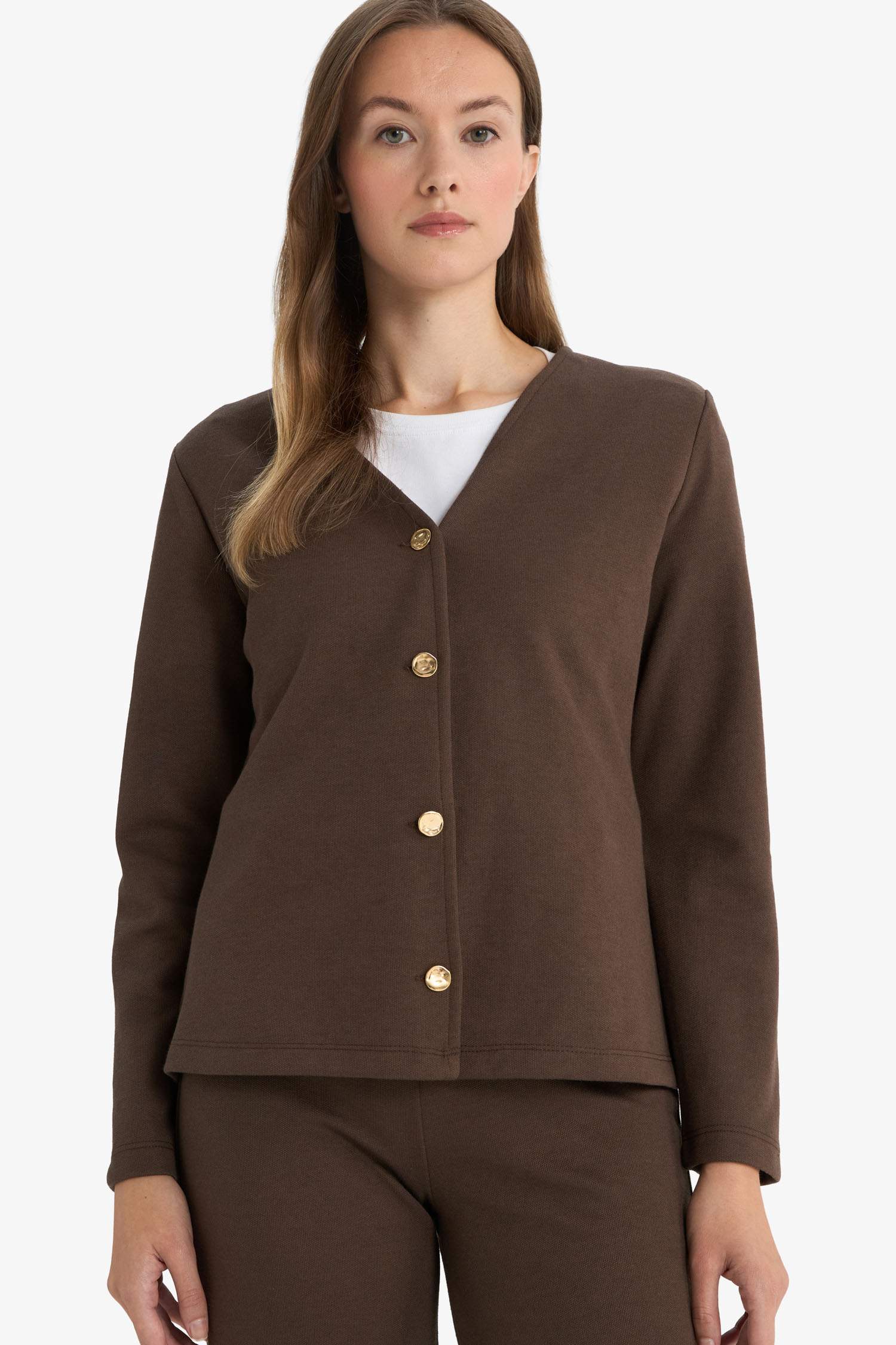 Regular Fit V Yaka Pike Hırka