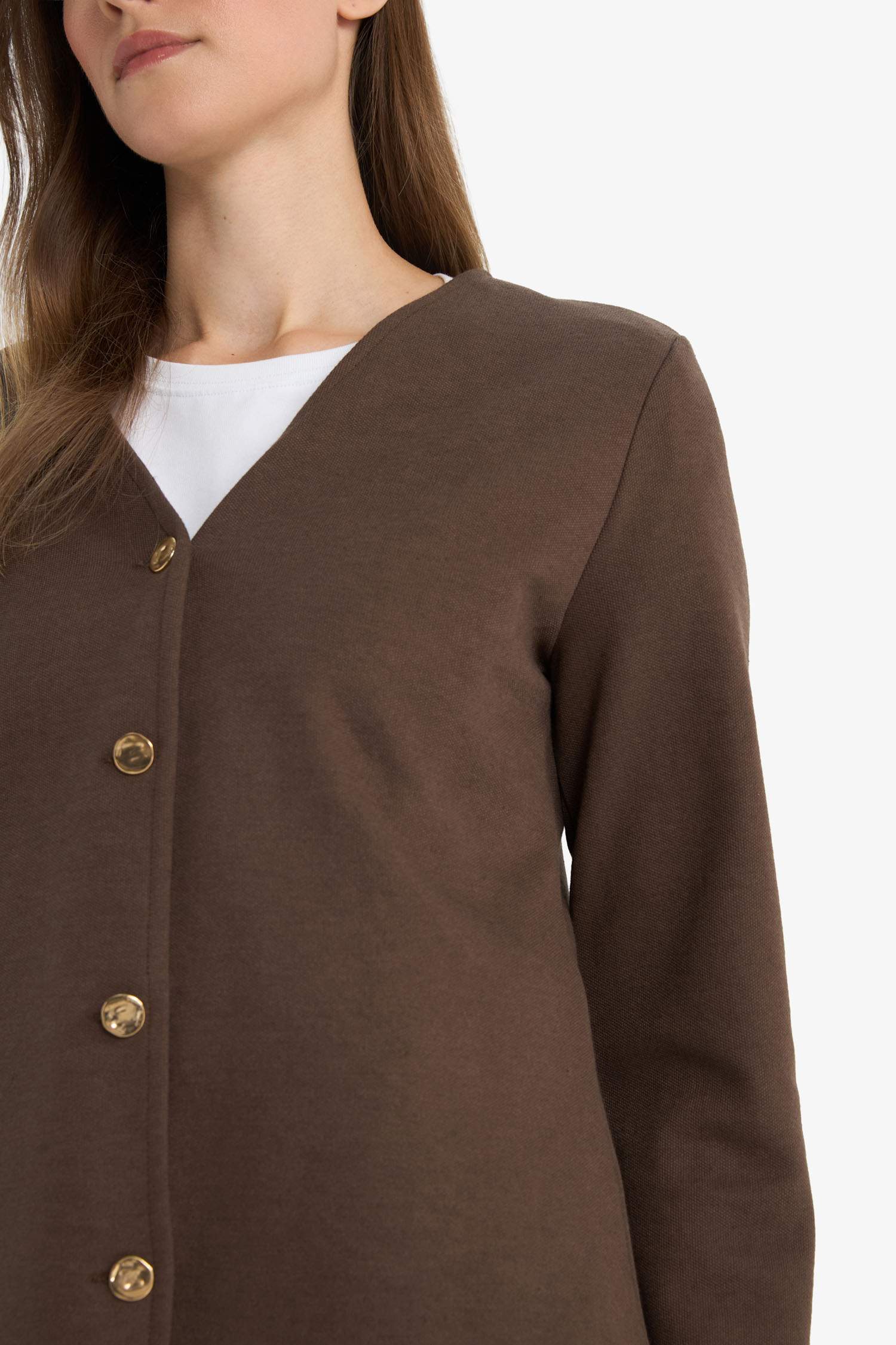 Regular Fit V Yaka Pike Hırka