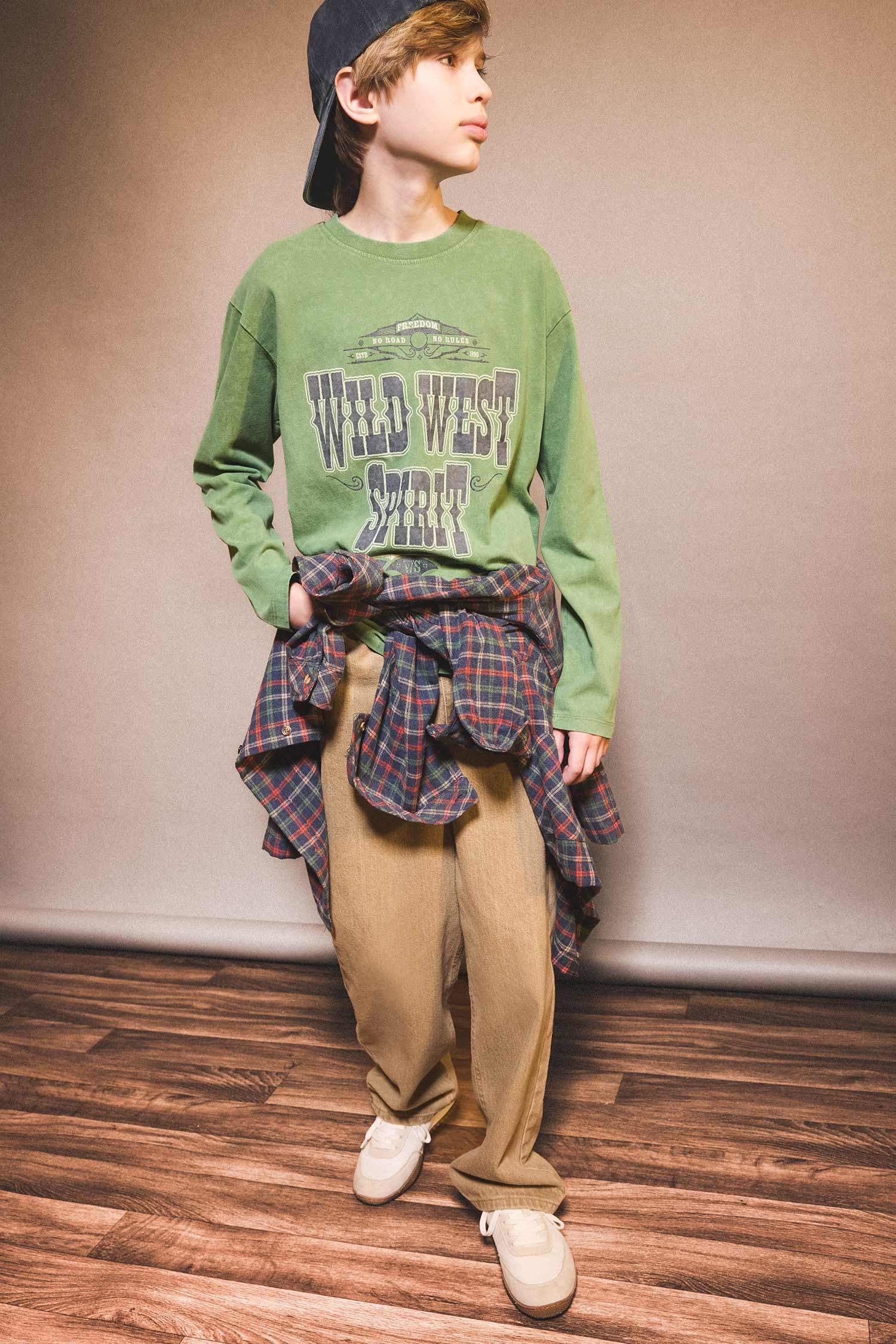 Boy Crew Neck Printed Long Sleeve T-Shirt