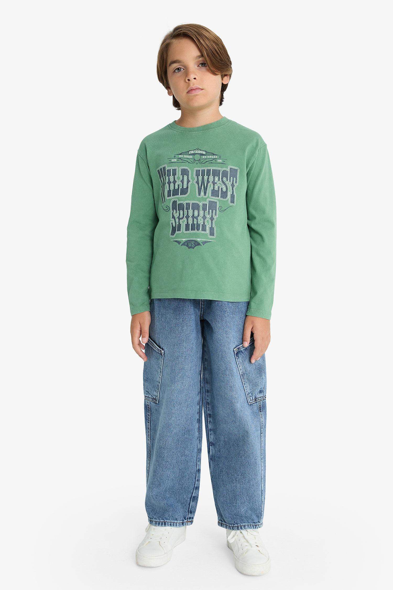 Boy Crew Neck Printed Long Sleeve T-Shirt