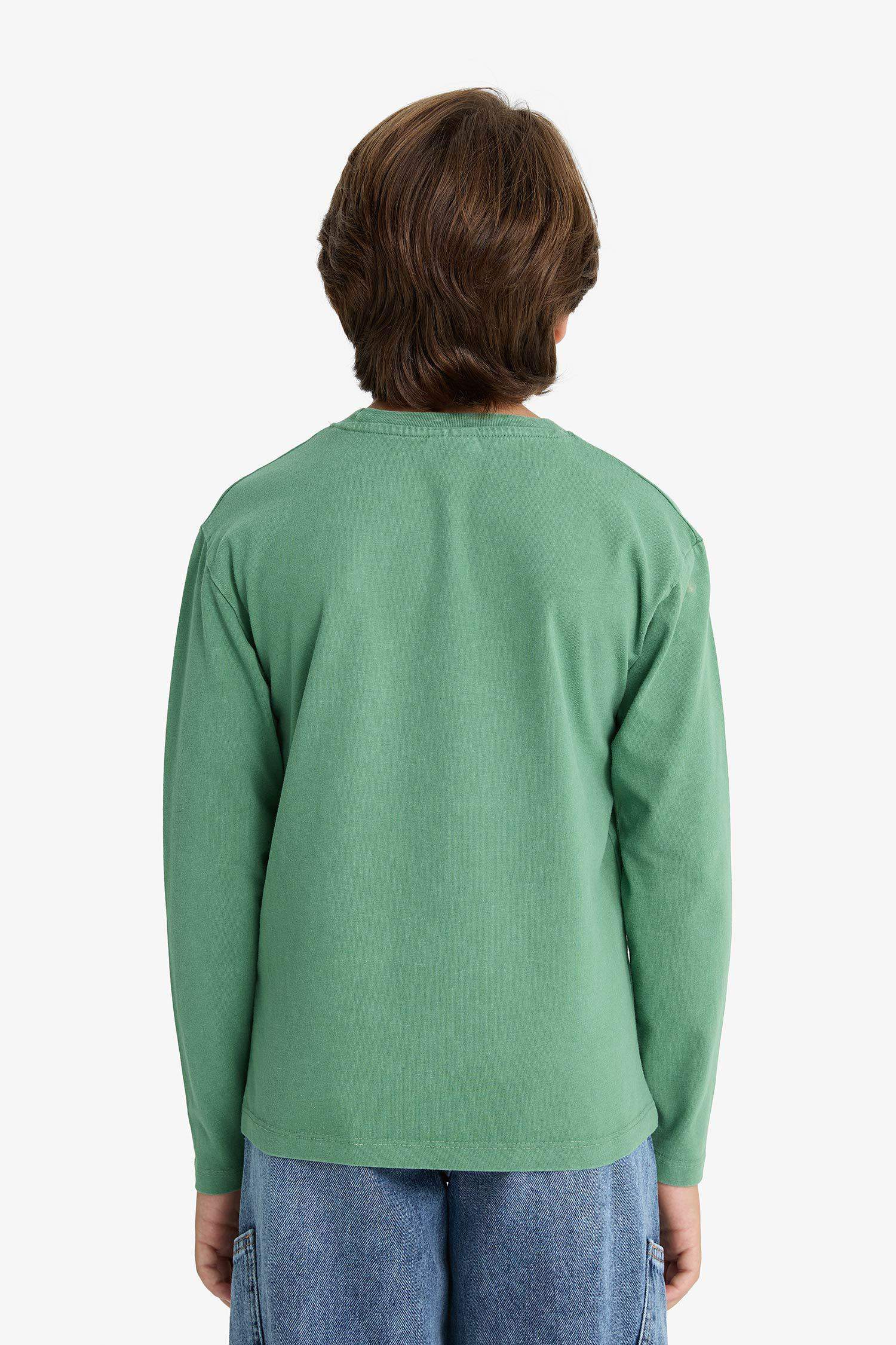 Boy Crew Neck Printed Long Sleeve T-Shirt