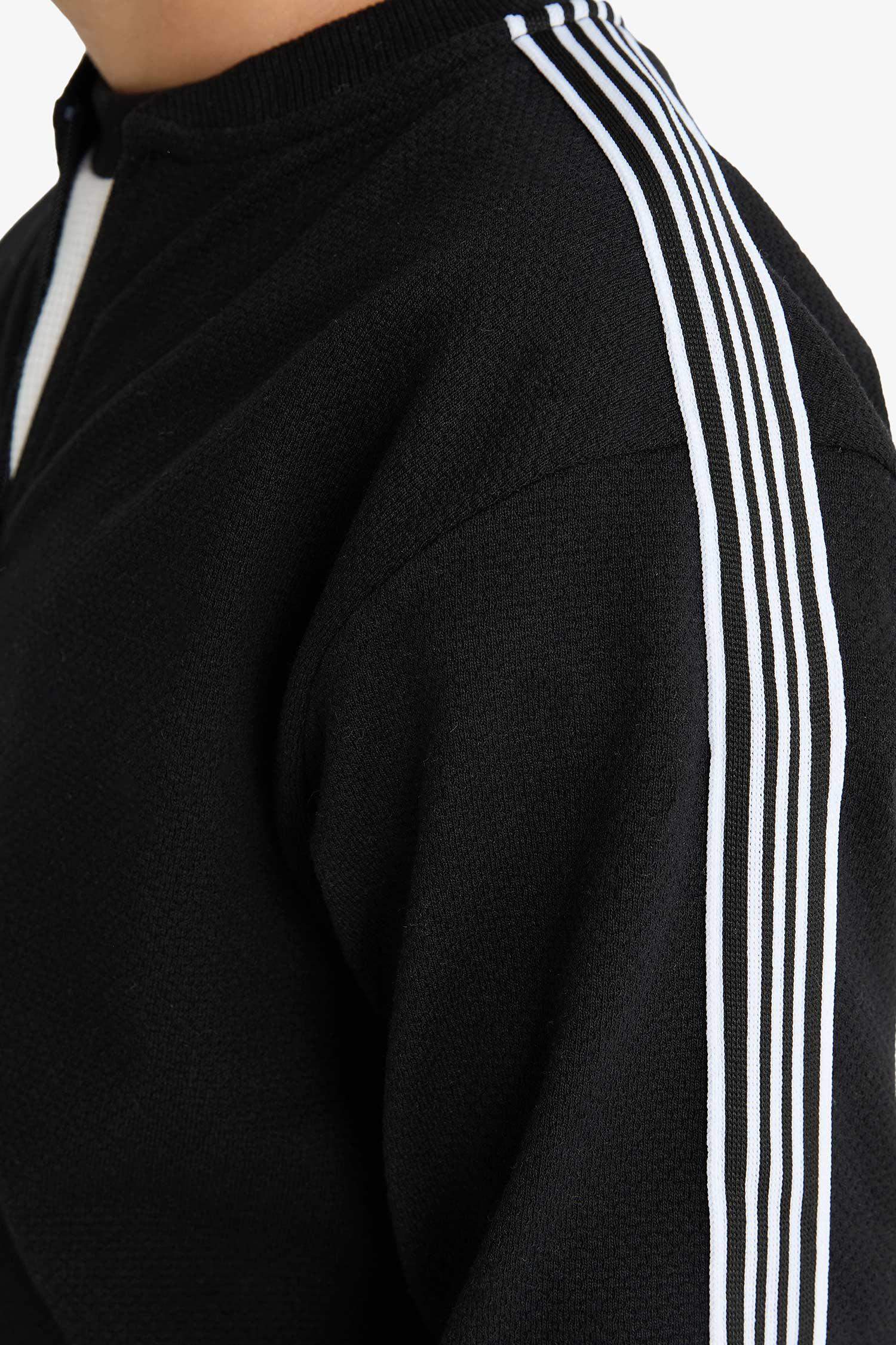 Boy College Collar Zippered Bomber Jacket