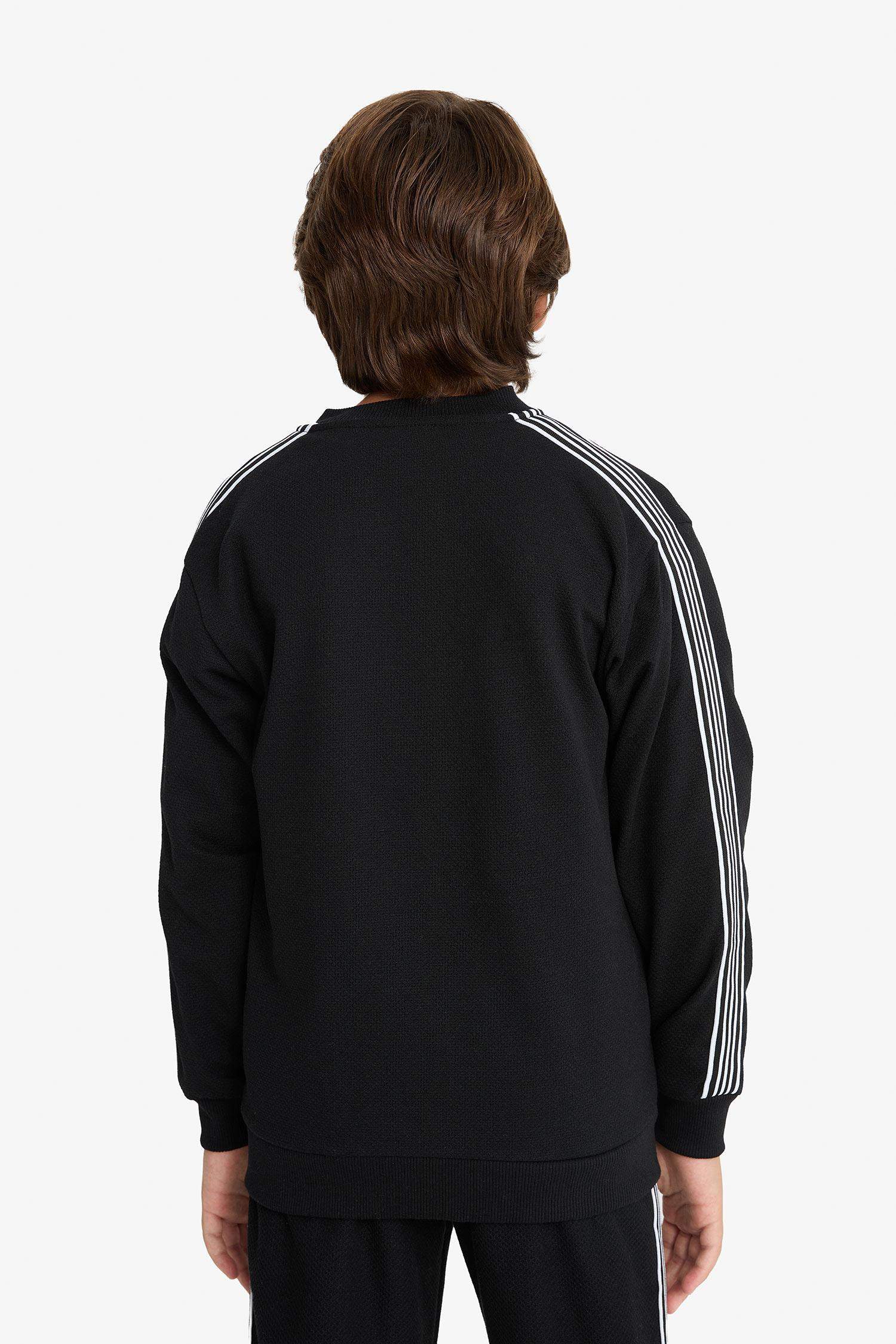 Boy College Collar Zippered Bomber Jacket