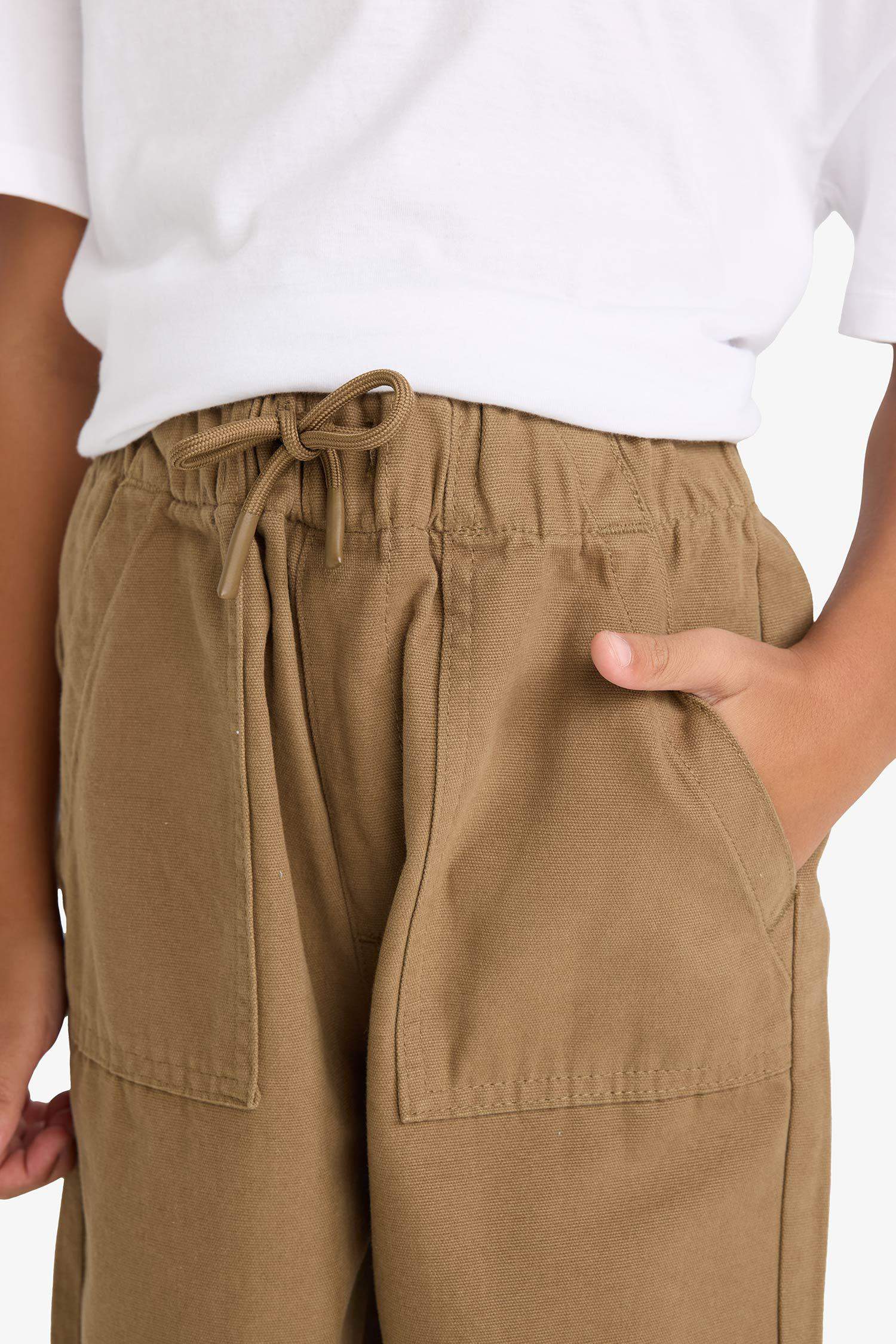 Erkek Çocuk Loose Fit Standart Paça Gabardin Pantolon