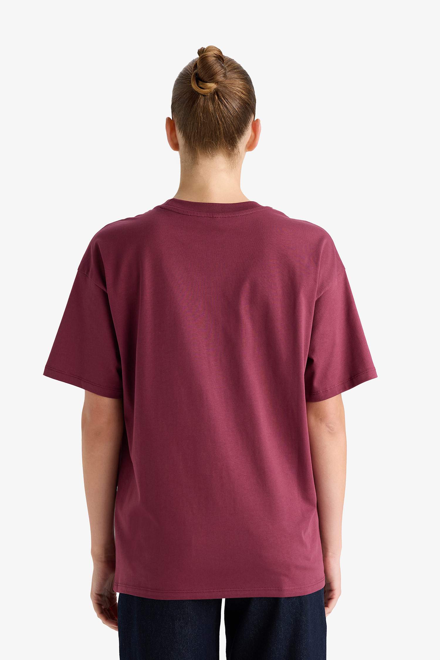 Oversize Fit Crew Neck Printed Short Sleeve T-Shirt