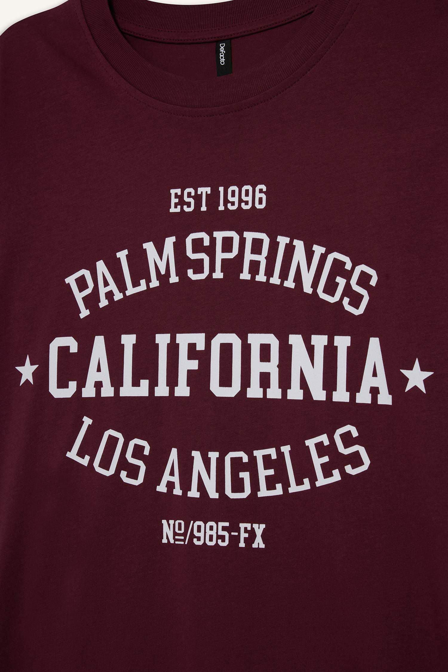 Oversize Fit Crew Neck Printed Short Sleeve T-Shirt