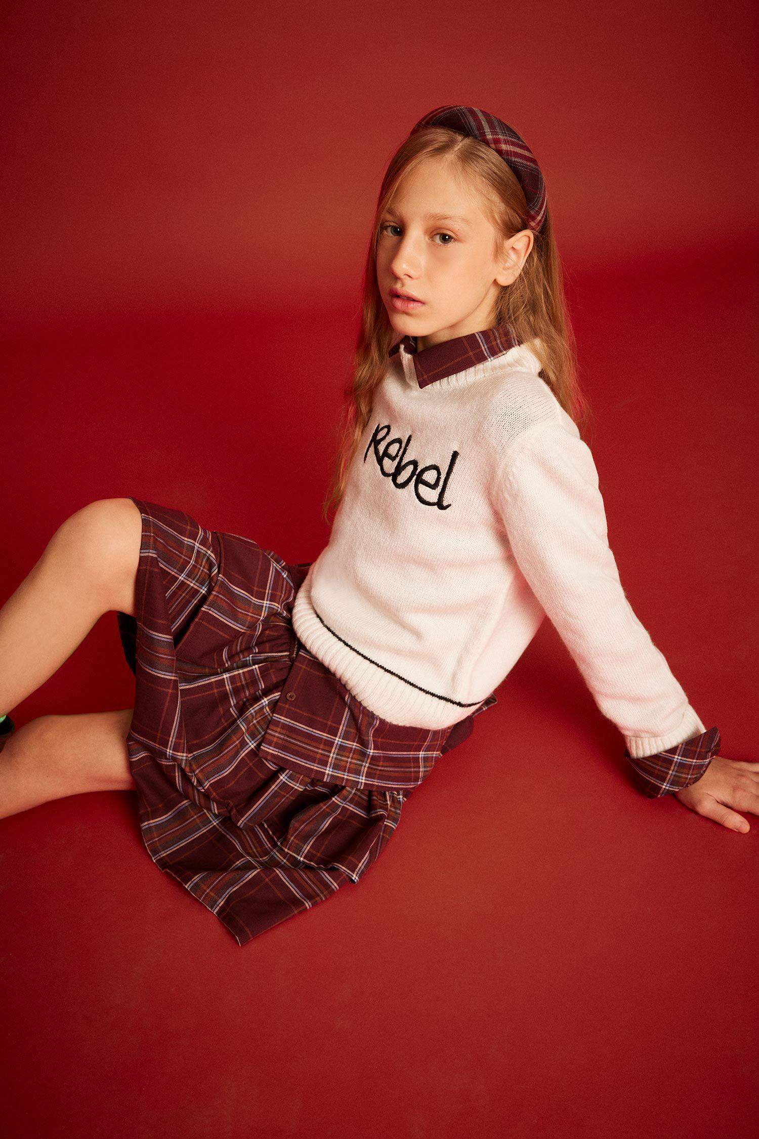 Girl Cotton Regular Fit Skirt