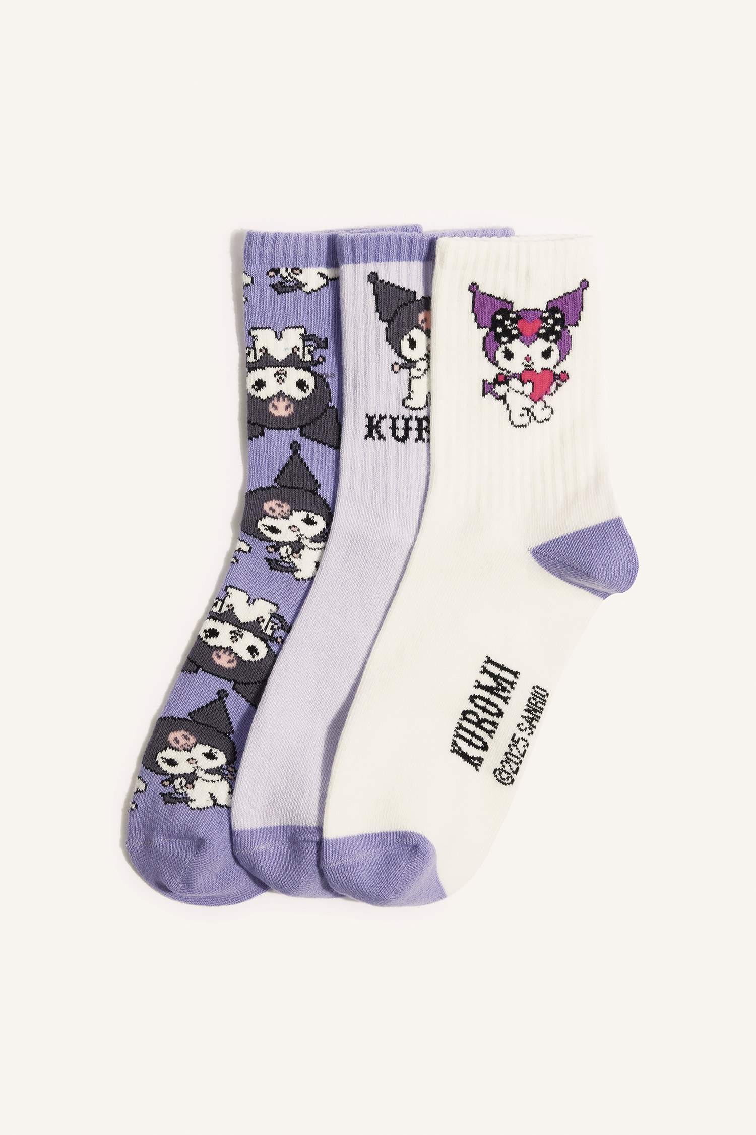 Kız Çocuk Hello Kitty 3'lü Pamuklu Uzun Çorap