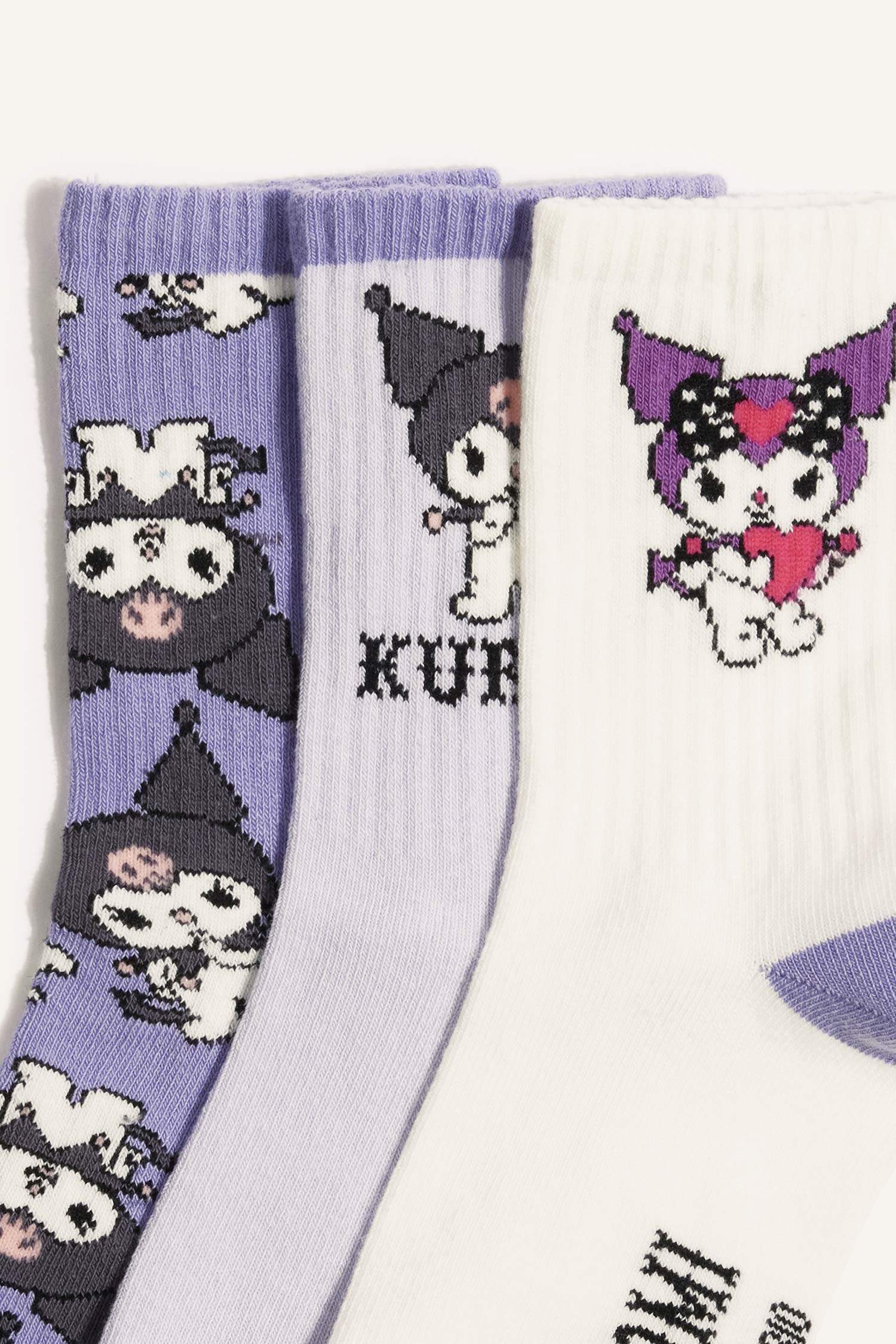 Kız Çocuk Hello Kitty 3'lü Pamuklu Uzun Çorap