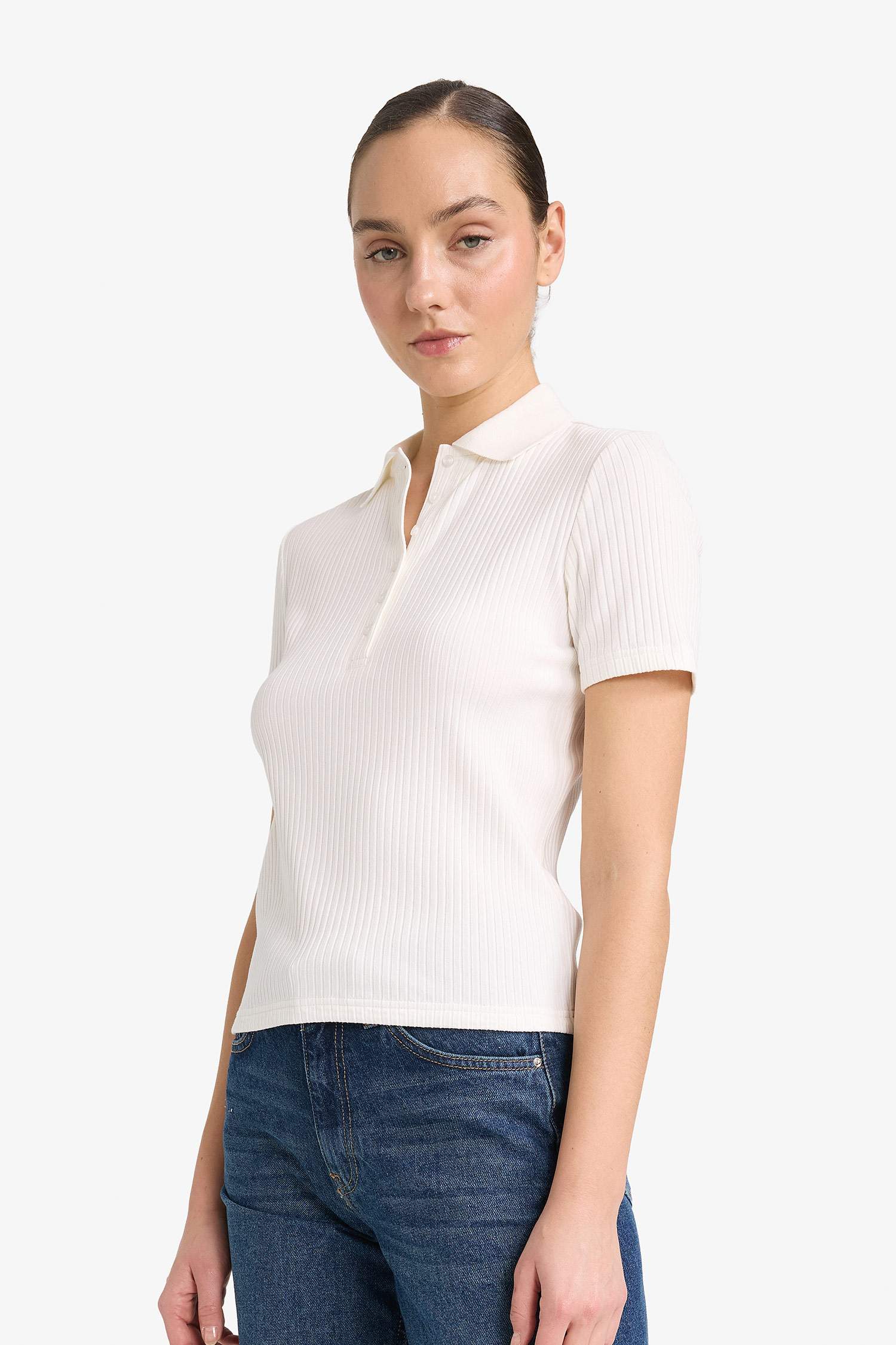 Футболка поло кашкорсе Slim Fit с коротким рукавом