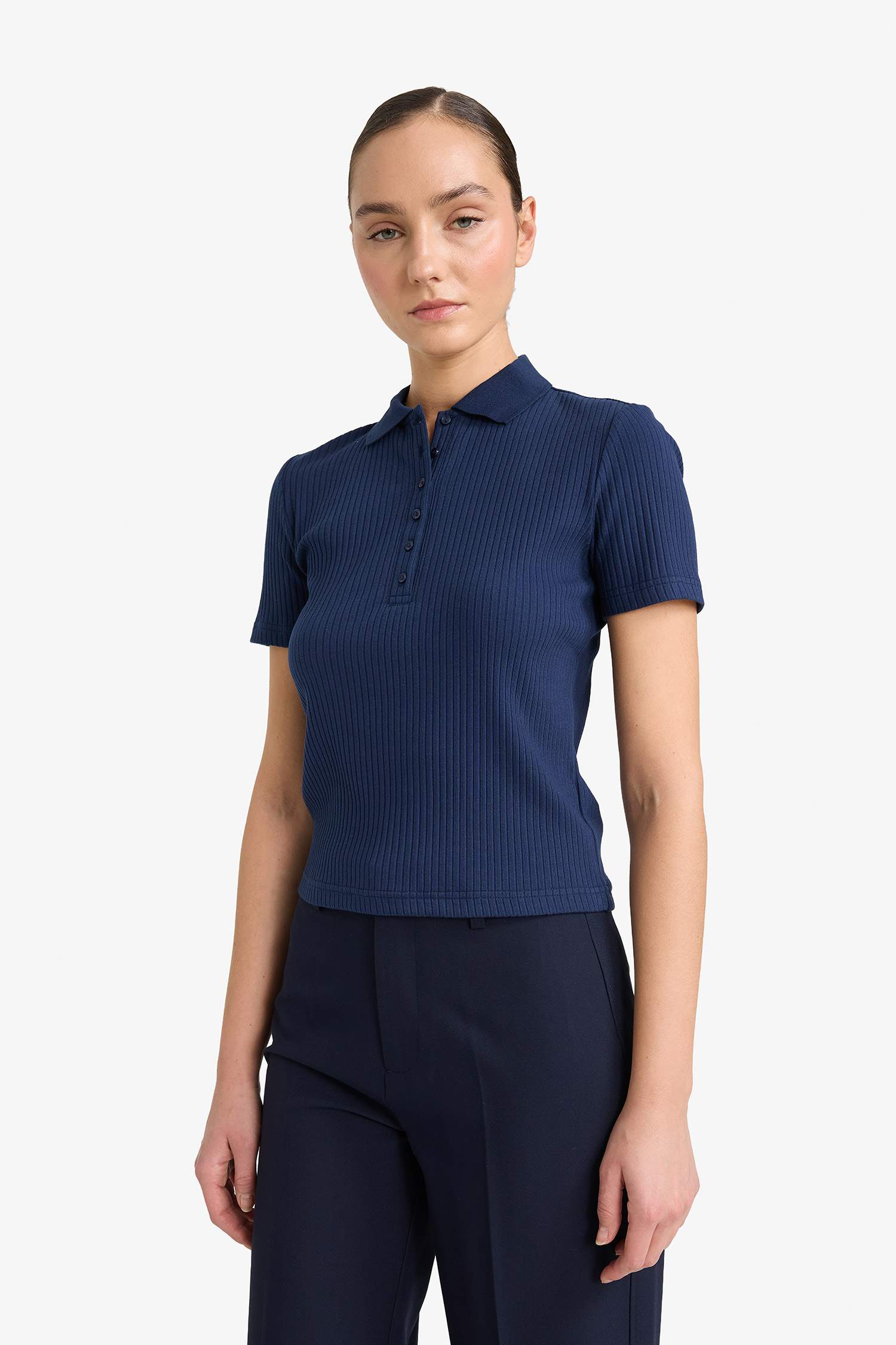 Футболка поло кашкорсе Slim Fit с коротким рукавом