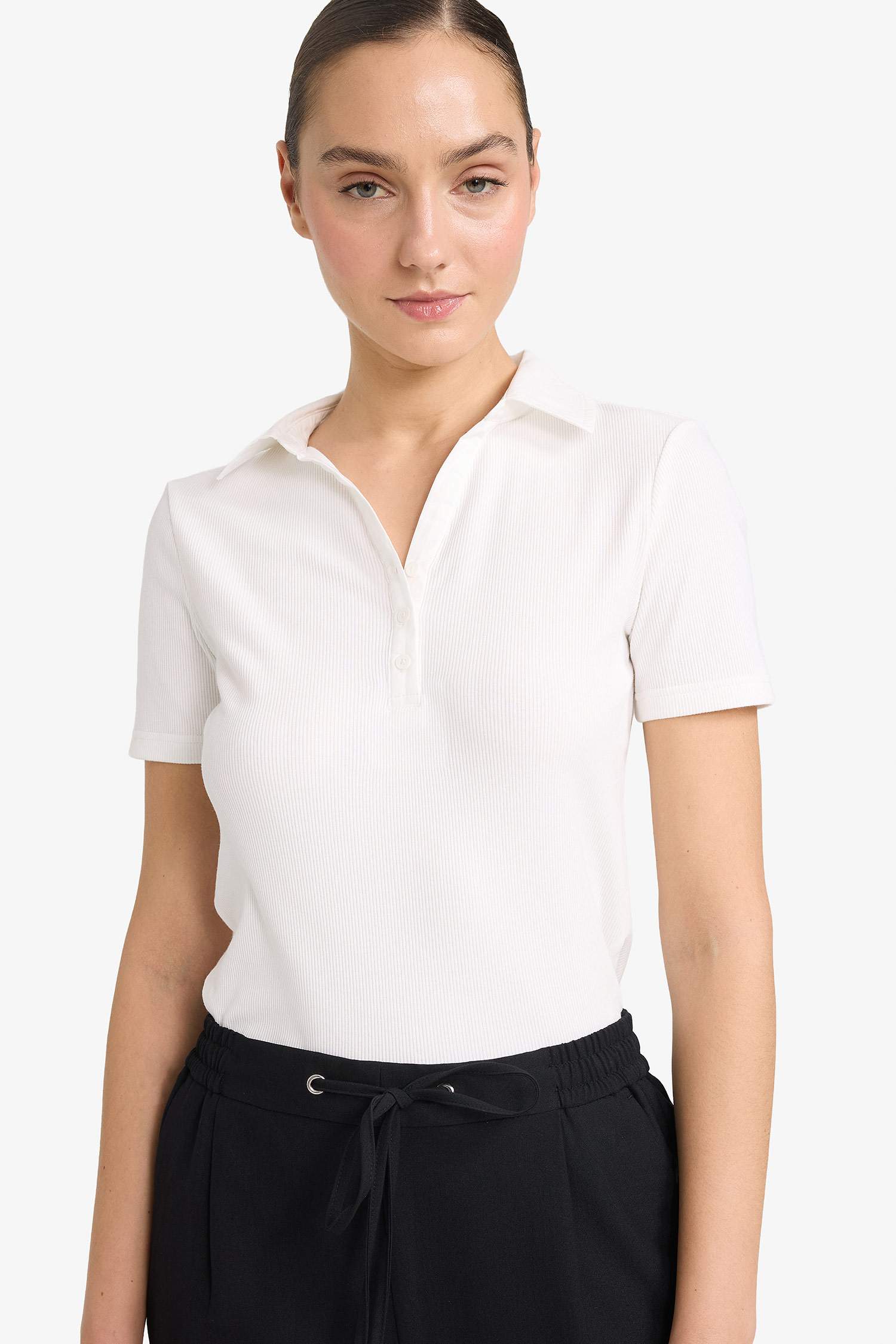 Футболка поло кашкорсе Slim Fit с коротким рукавом