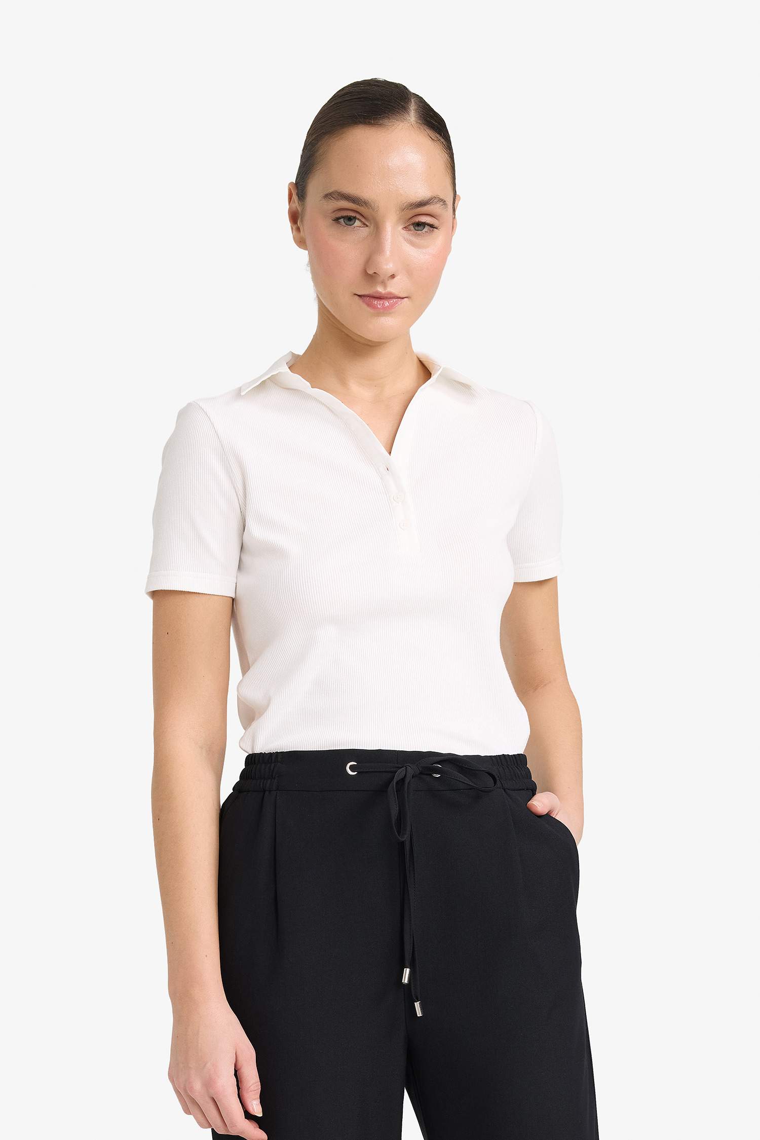 Футболка поло кашкорсе Slim Fit с коротким рукавом