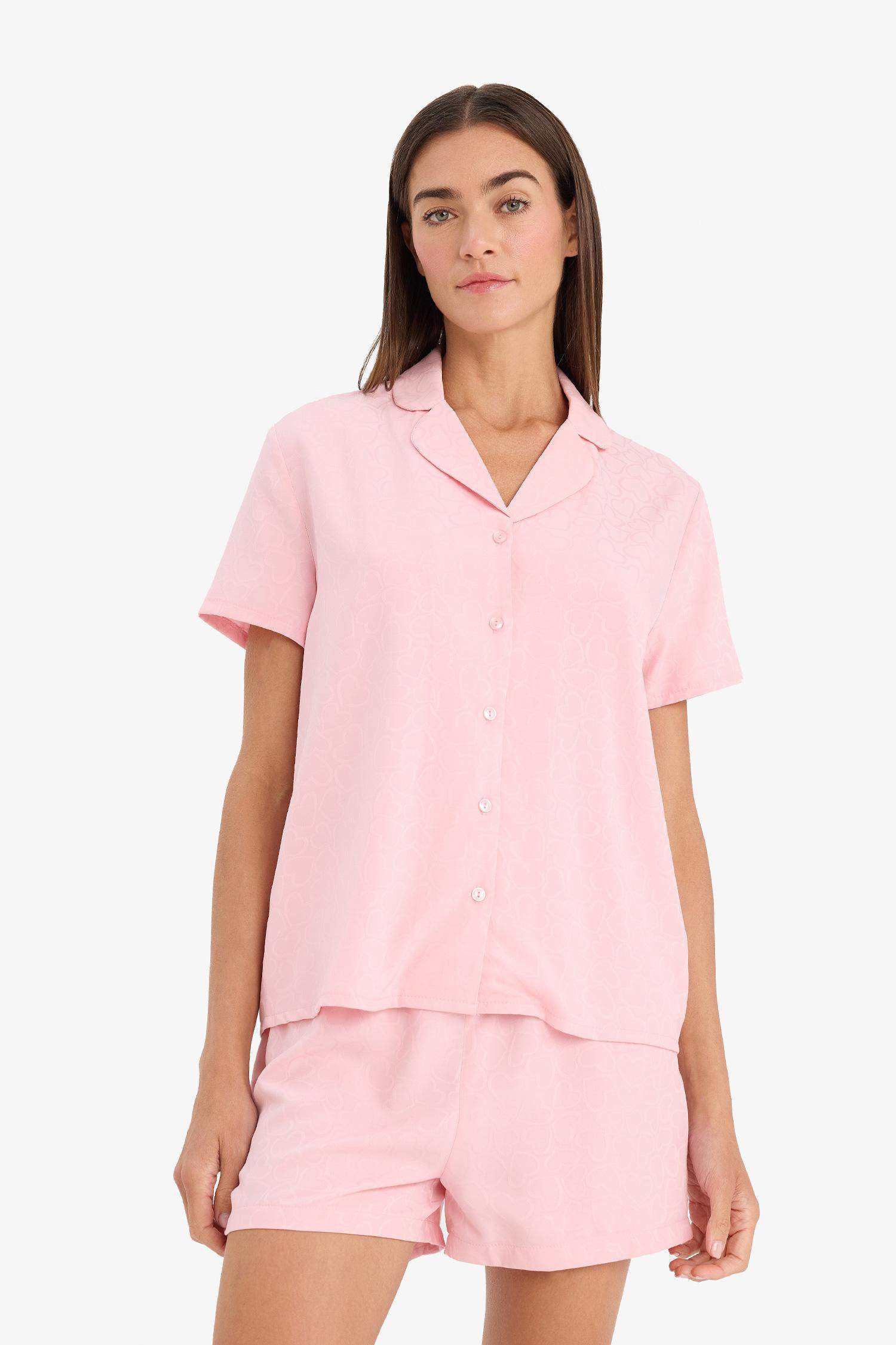 Regular Fıt Kısa Kollu 2'li Saten Takım