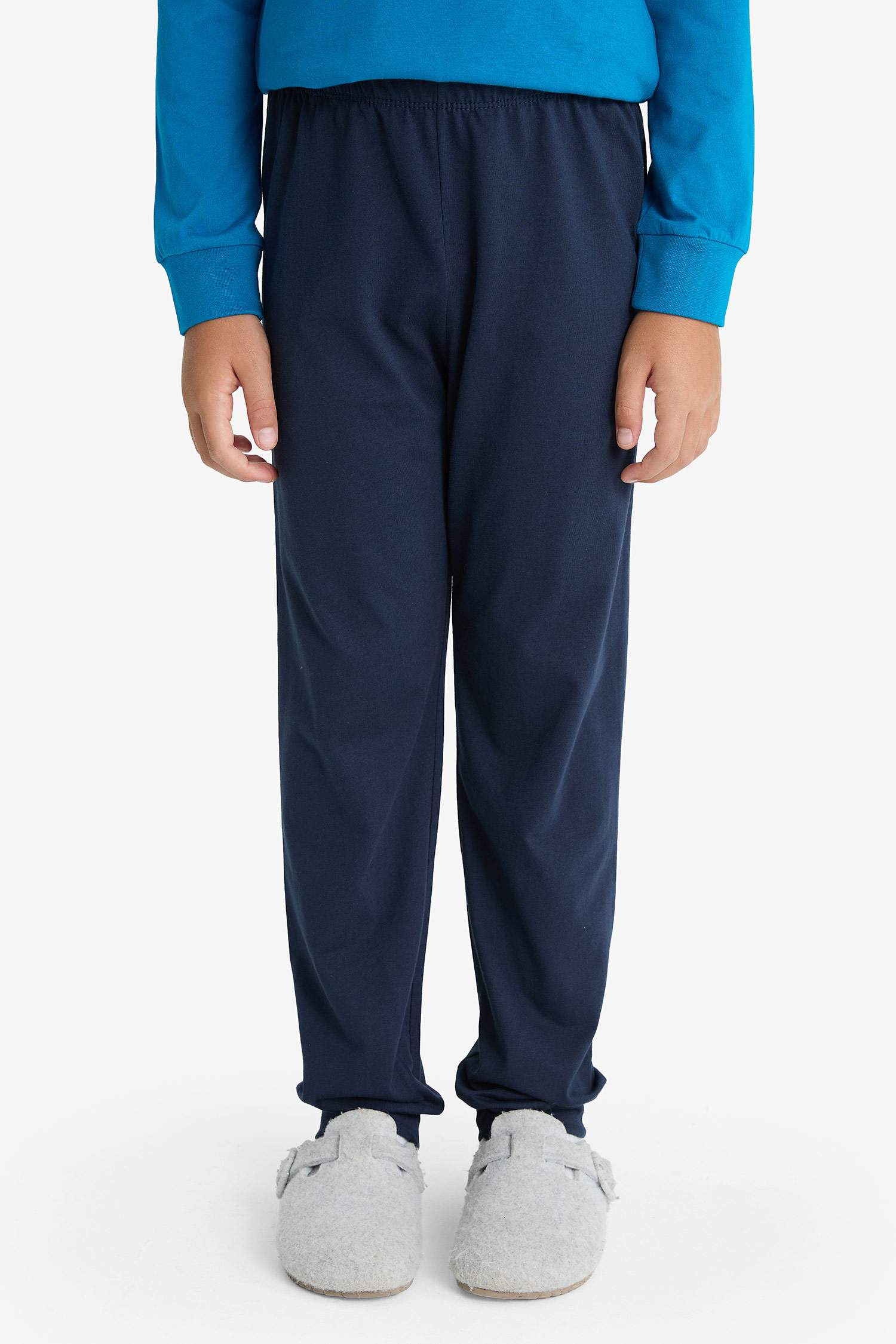 Erkek Çocuk Pijama Takımı Baskılı Uzun Kollu Üst Uzun Alt