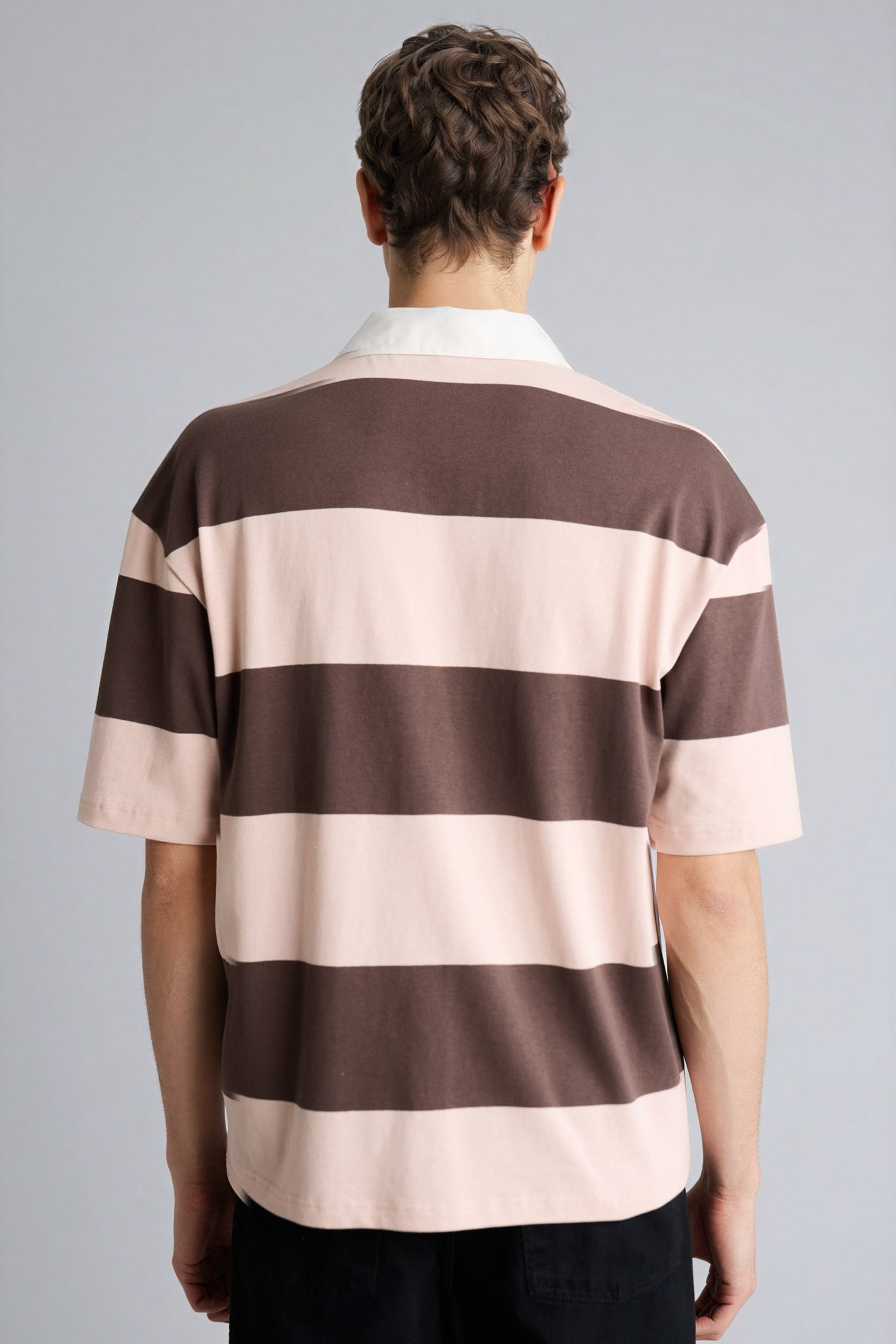 DeFacto %100 Pamuk Loose Fit Polo Tişört görsel 5