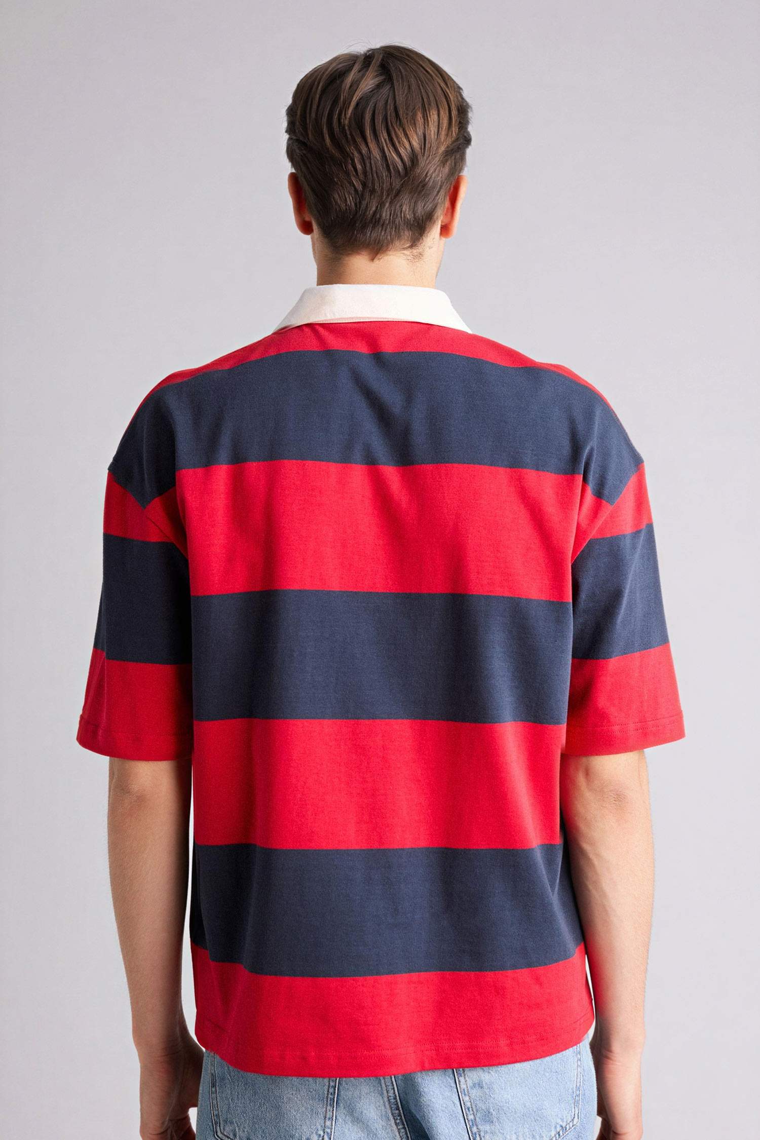 Loose Fit Polo Collar Polo T-Shirt