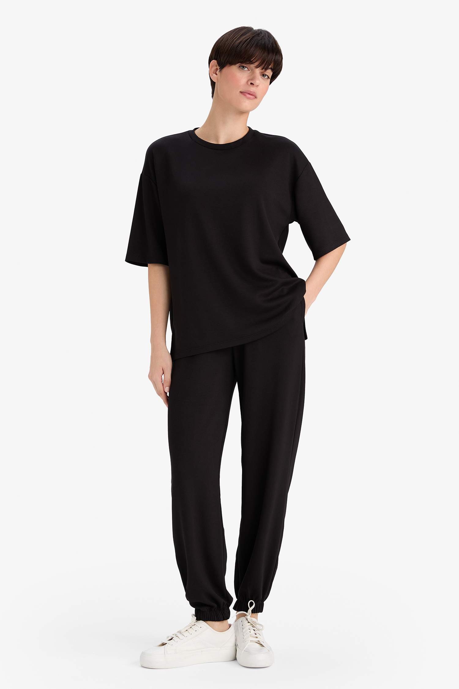 Jogger Fit Basic Düz Cepli Eşofman Altı