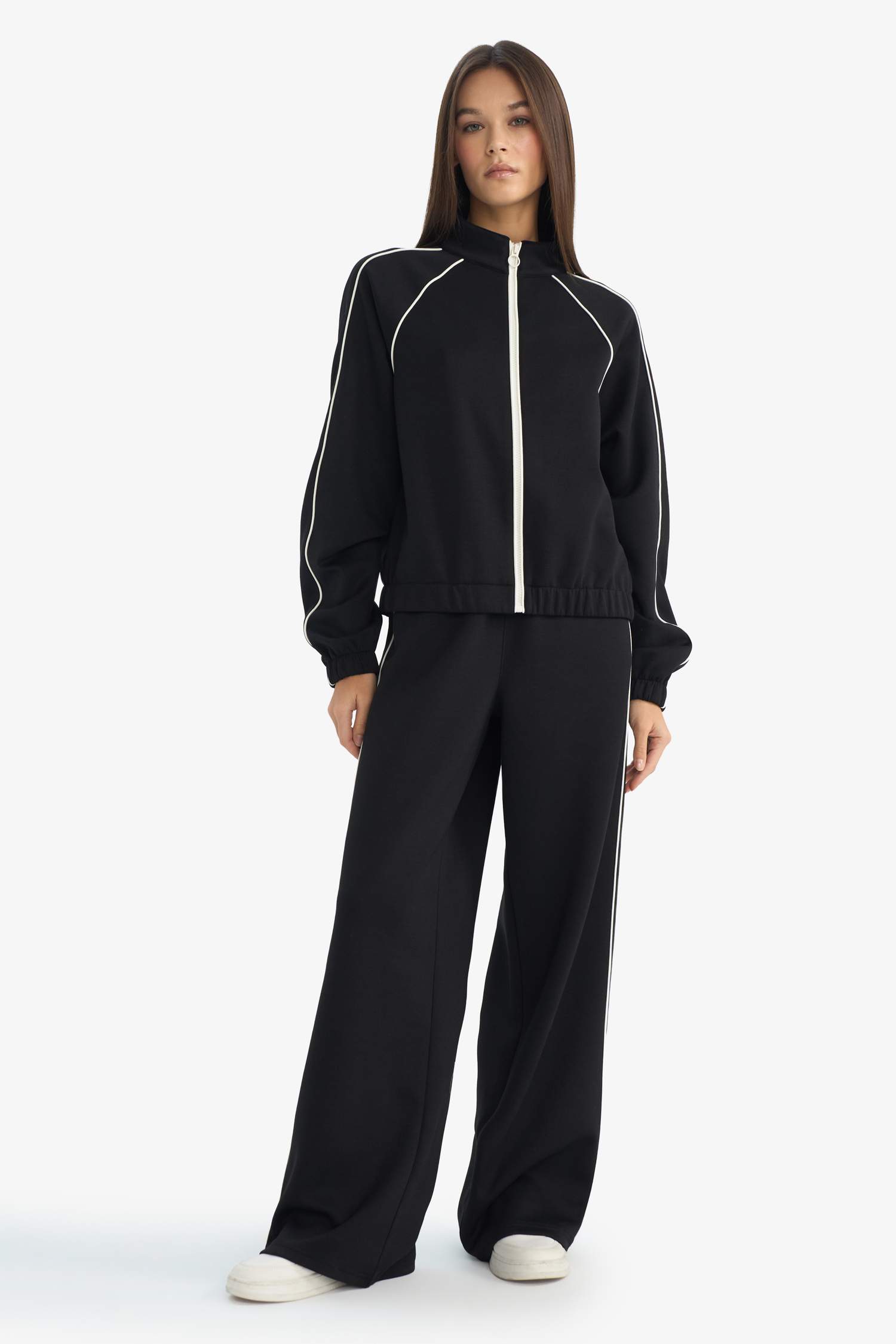 Loose Fit жартылай тік жағалы кардиган