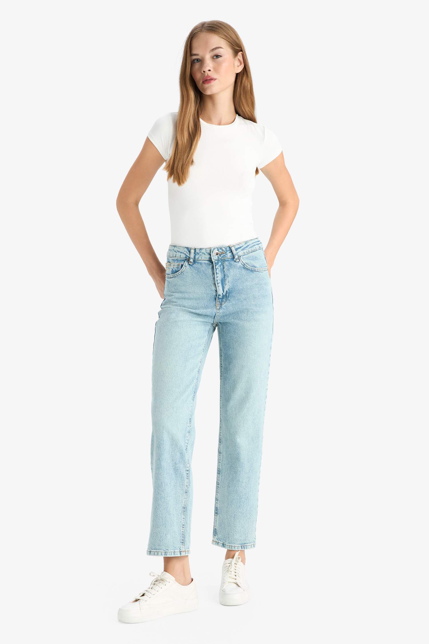 Comfort Straight Regular Waist Ankle Length Jeans