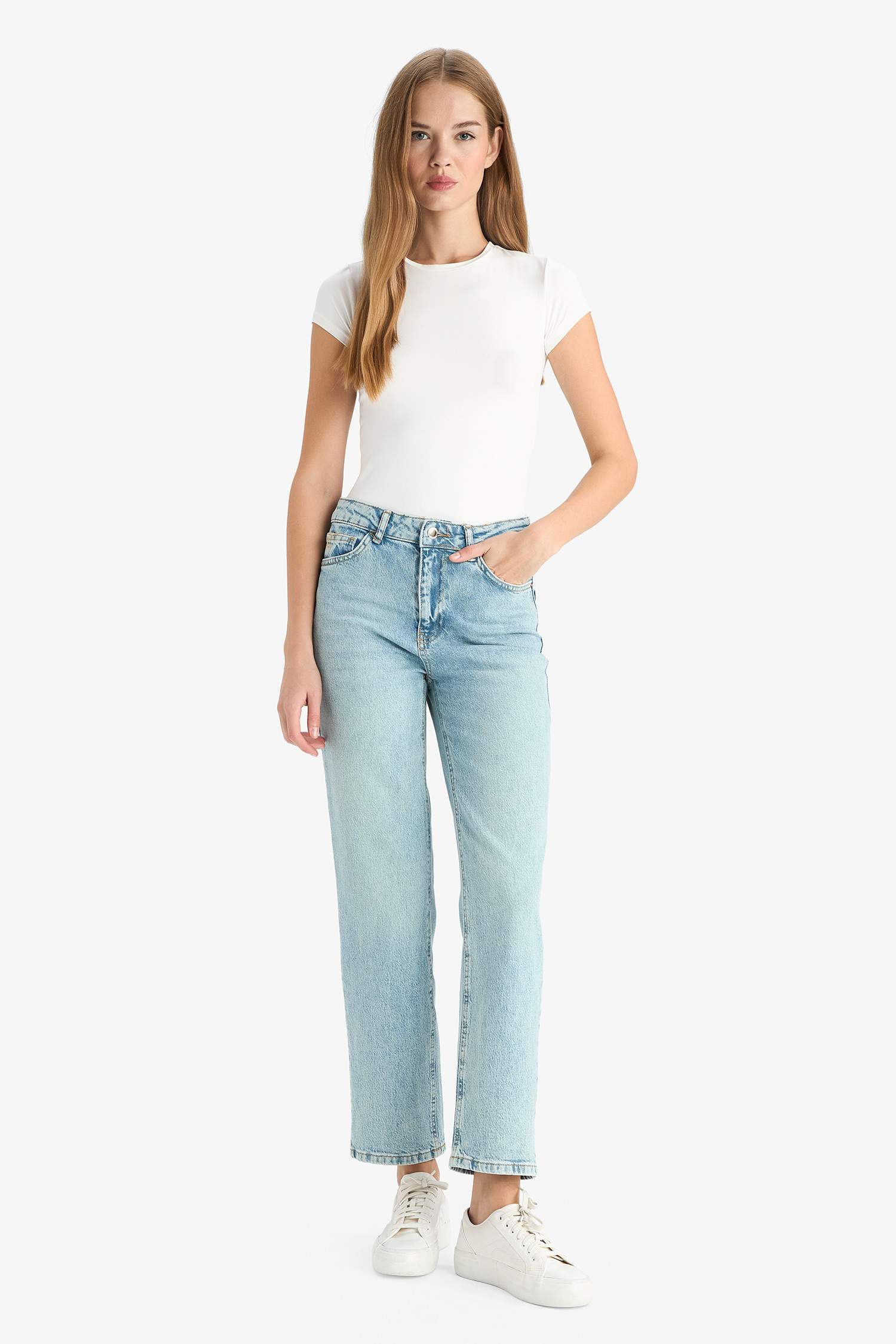 Comfort Straight Regular Waist Ankle Length Jeans