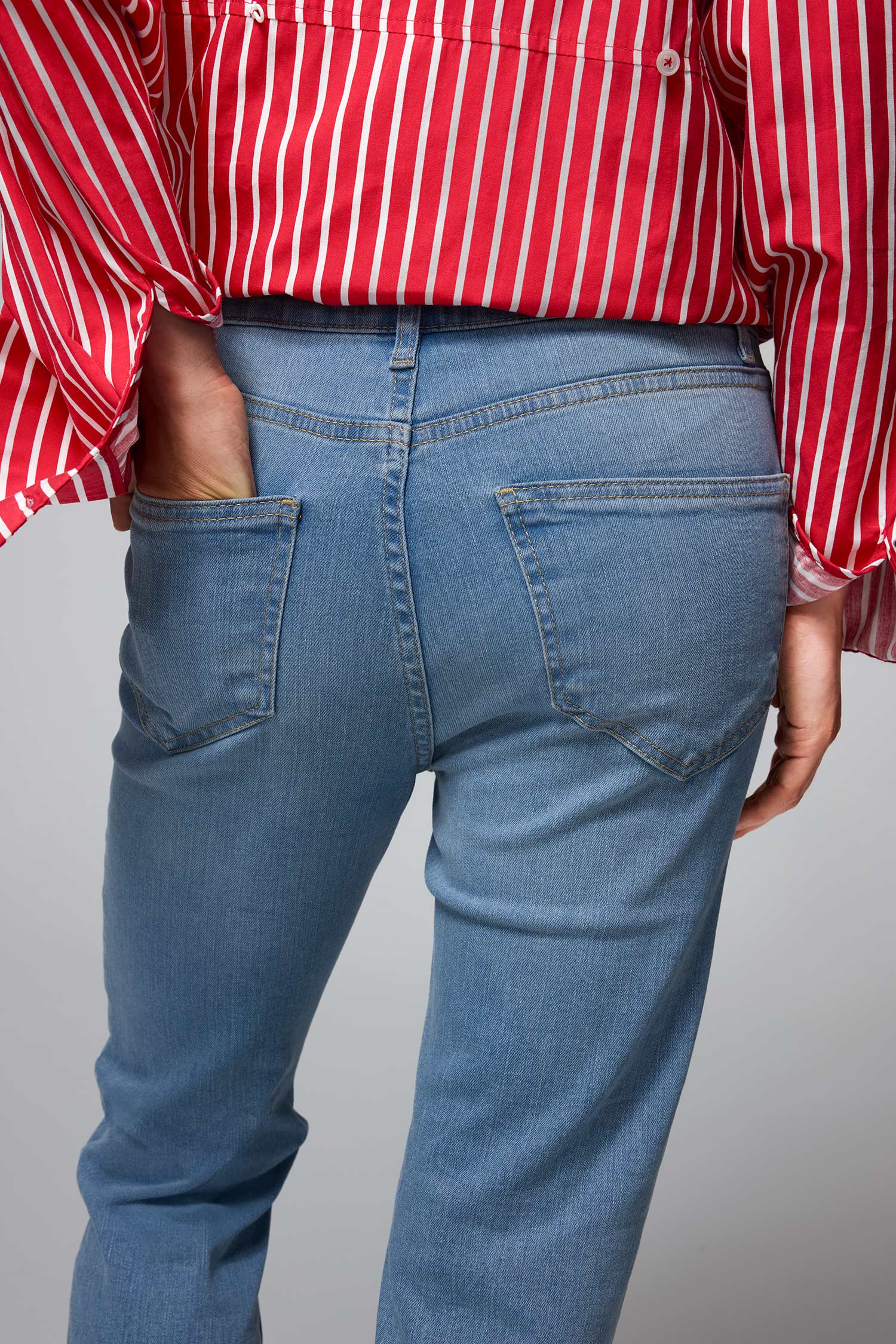 DeFacto Yüksek Bel Bilek Boyu Crop Kesim Jean Pantolon görsel 7