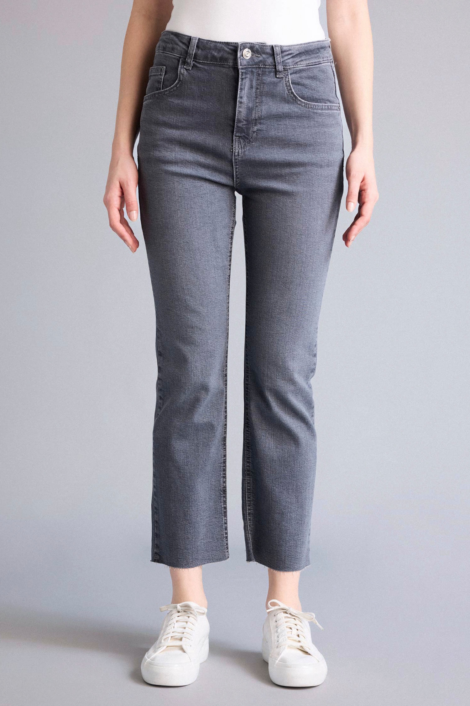 DeFacto Crop Flare Fıt Yüksek Bel Jean Pantolon görsel 3
