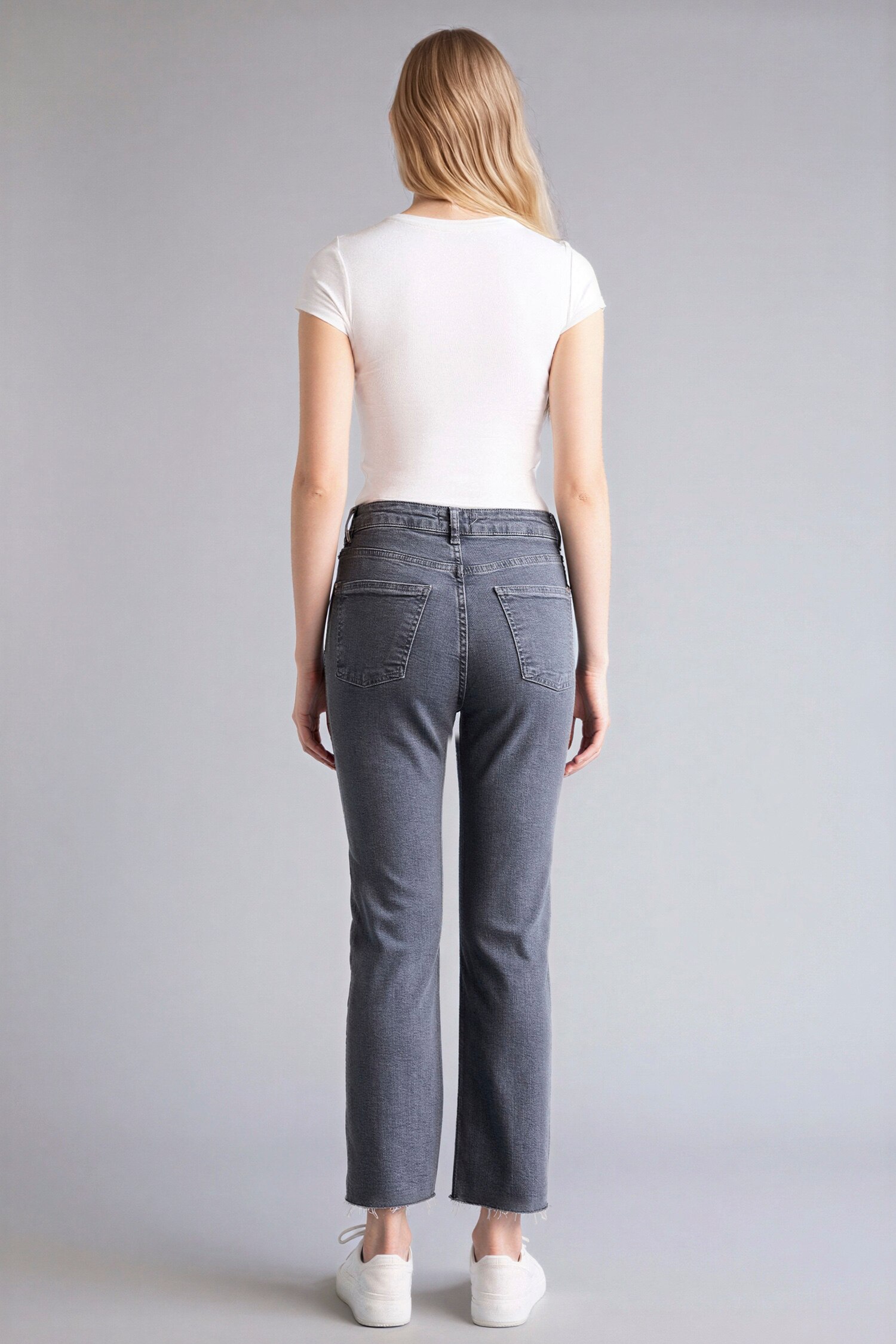 DeFacto Crop Flare Fıt Yüksek Bel Jean Pantolon görsel 5