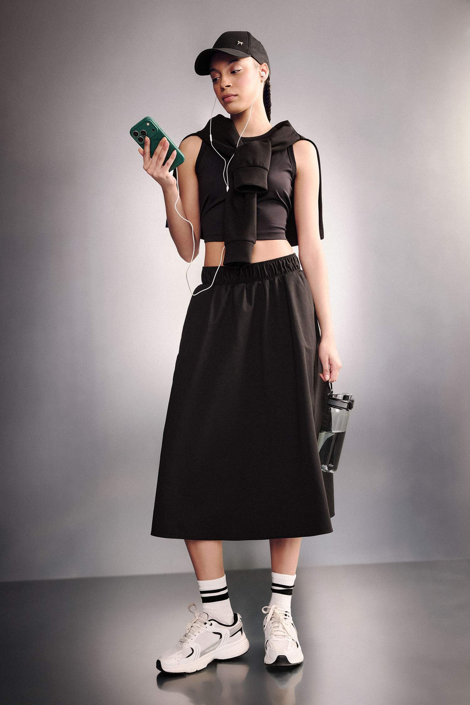 BRIEFING 新品　WINDBLOCK MOLE YARN SKIRT S G2229AX_26SP_BK81_01_02.jpg