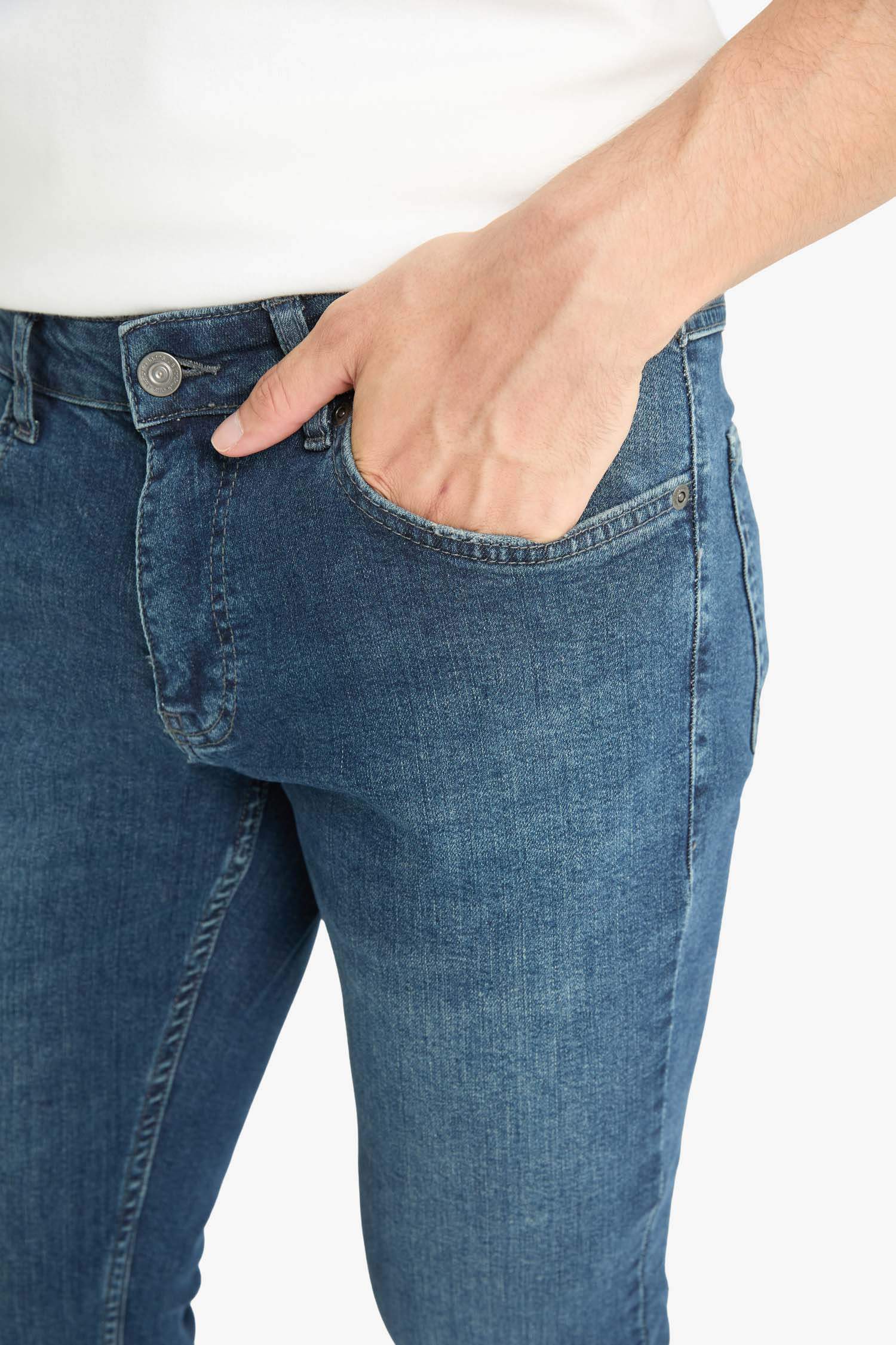 Pedro Slim Fit Dar Kalıp Normal Bel Dar Paça Jean Pantolon