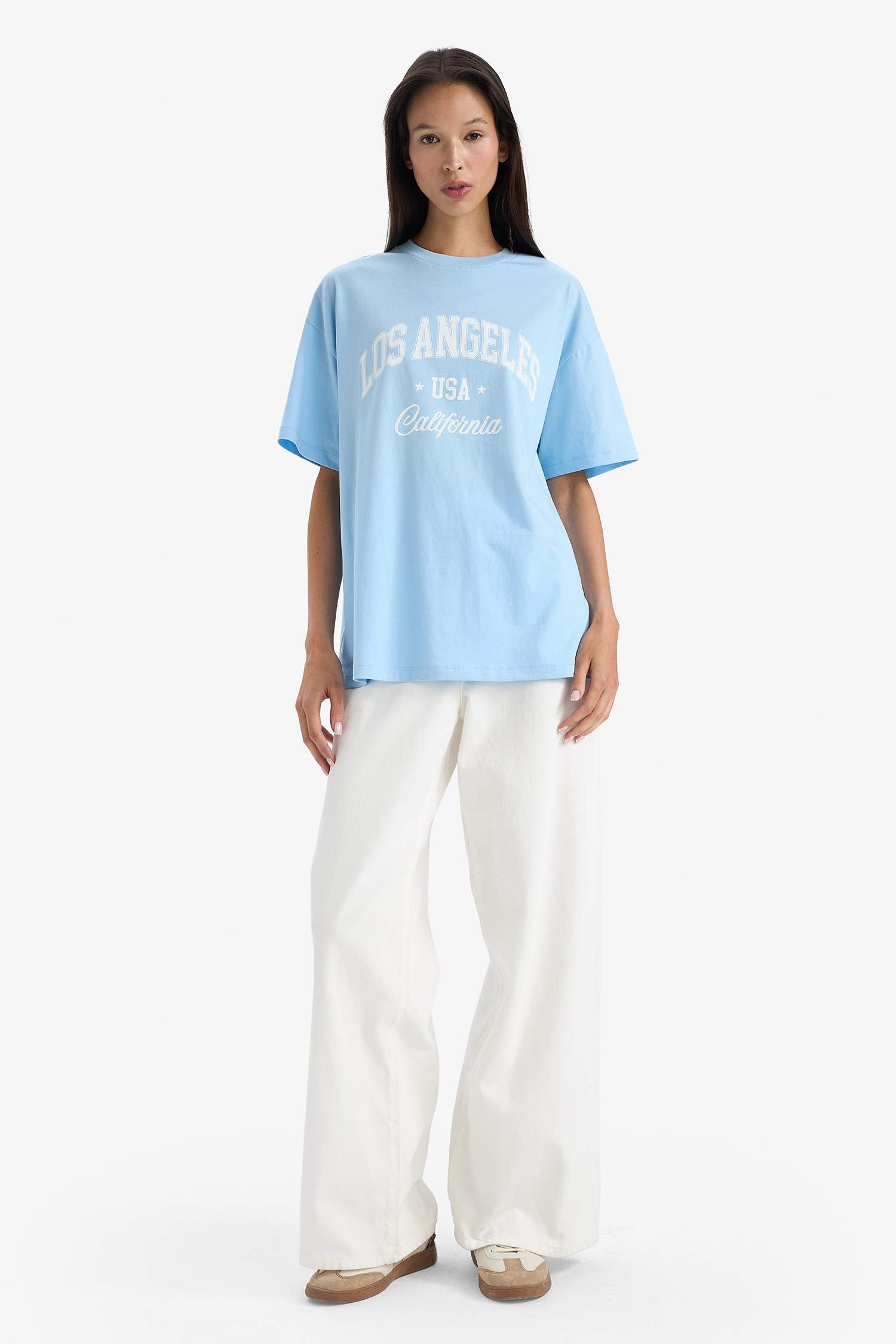 Футболка Oversize с принтом и коротким рукавом