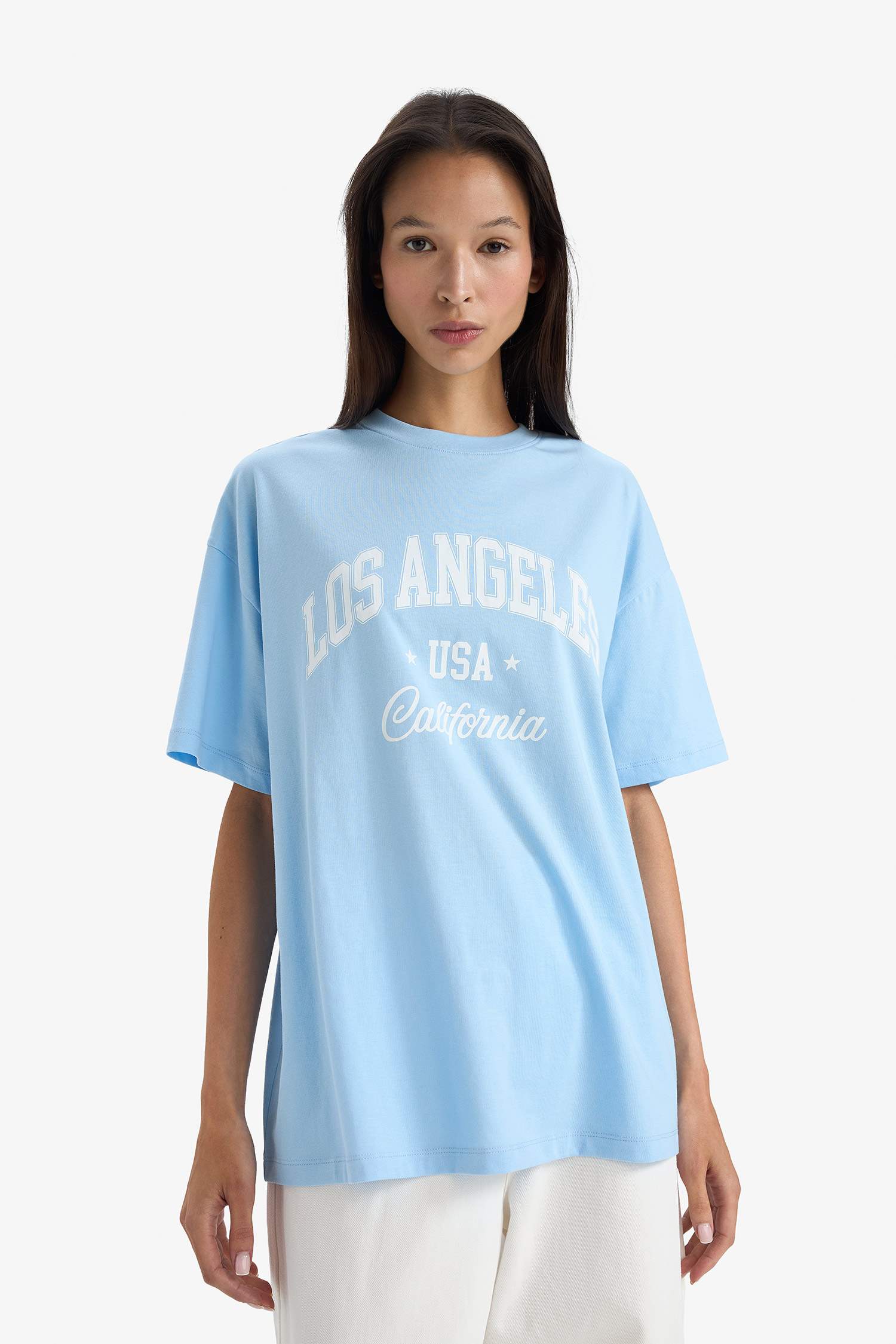 Футболка Oversize с принтом и коротким рукавом