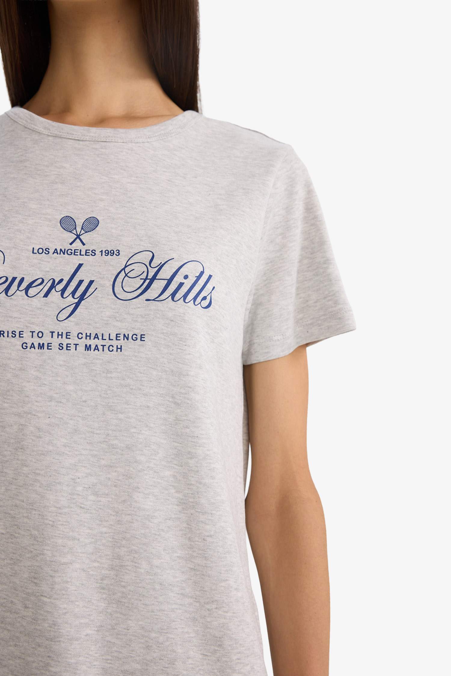 Футболка в рубчик Regular Fit с принтом