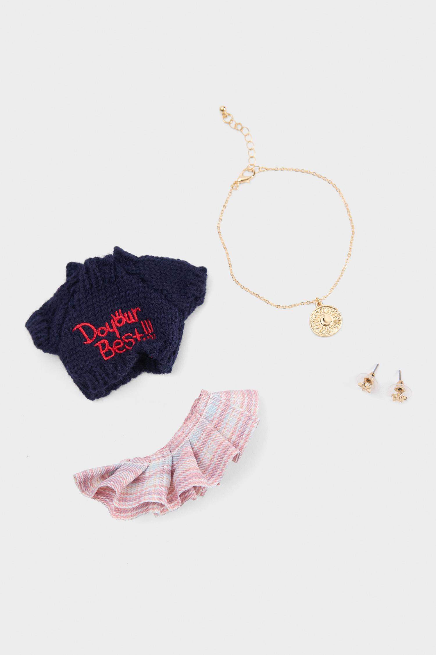 Kadın Etek-Kazak Detaylı Giydirilebilir Charm Anahtarlık Kostümü