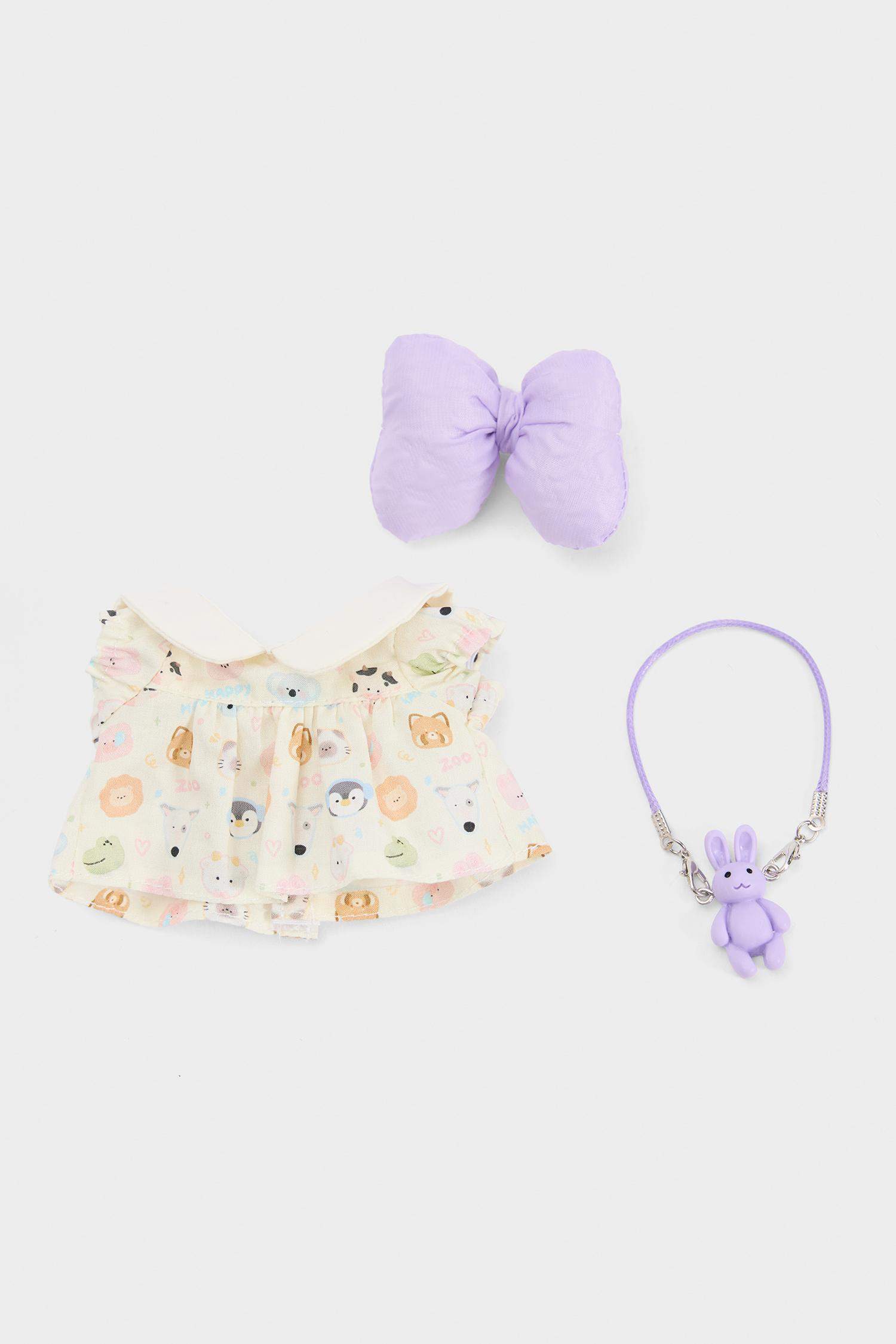 Kadın Mor Detaylı Giydirilebilir Anahtarlık Kostümü