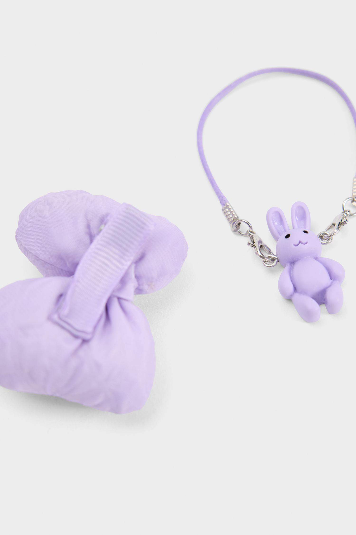 Kadın Mor Detaylı Giydirilebilir Anahtarlık Kostümü