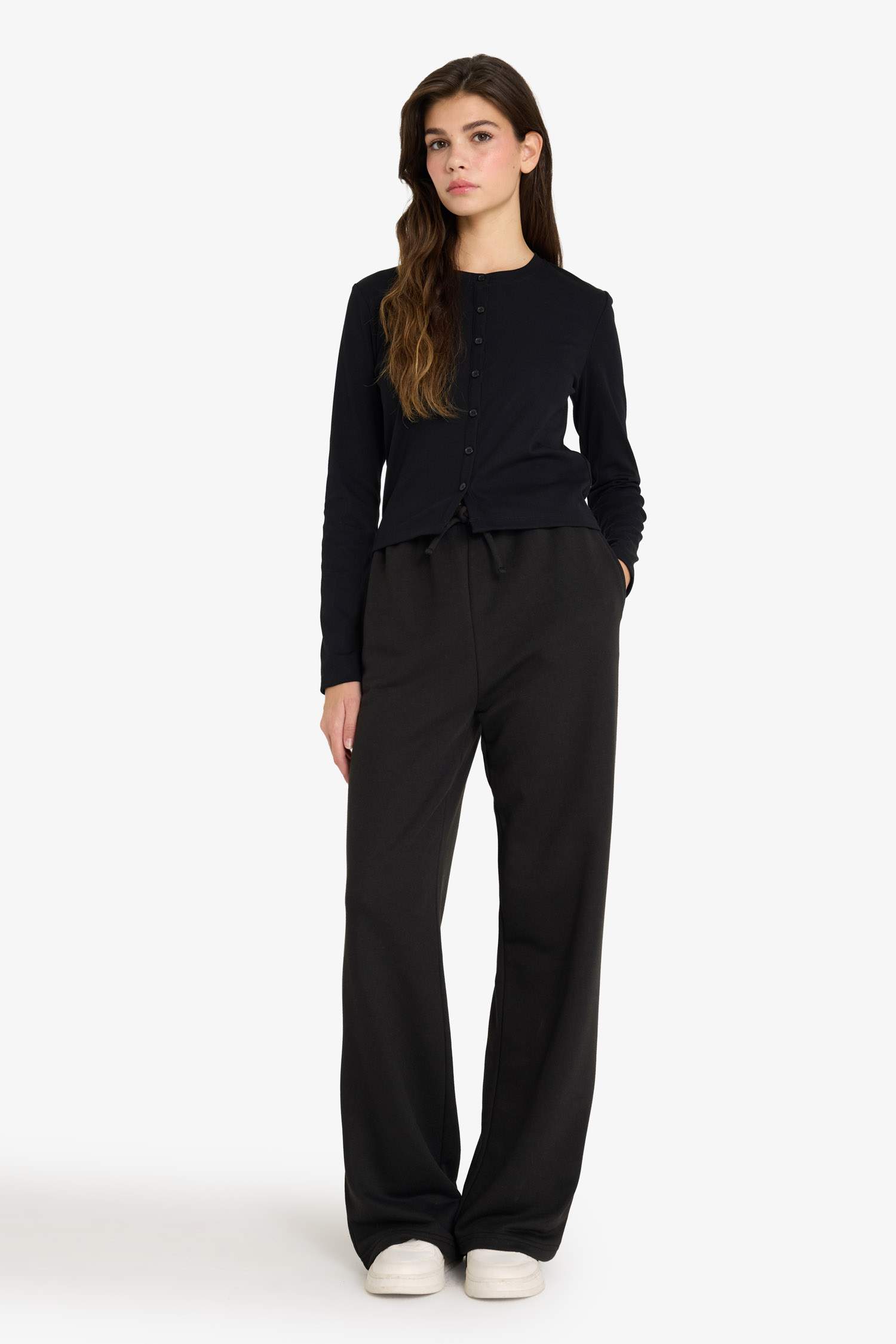 Gilet en maille côtelée à col boutonné Coupe slim