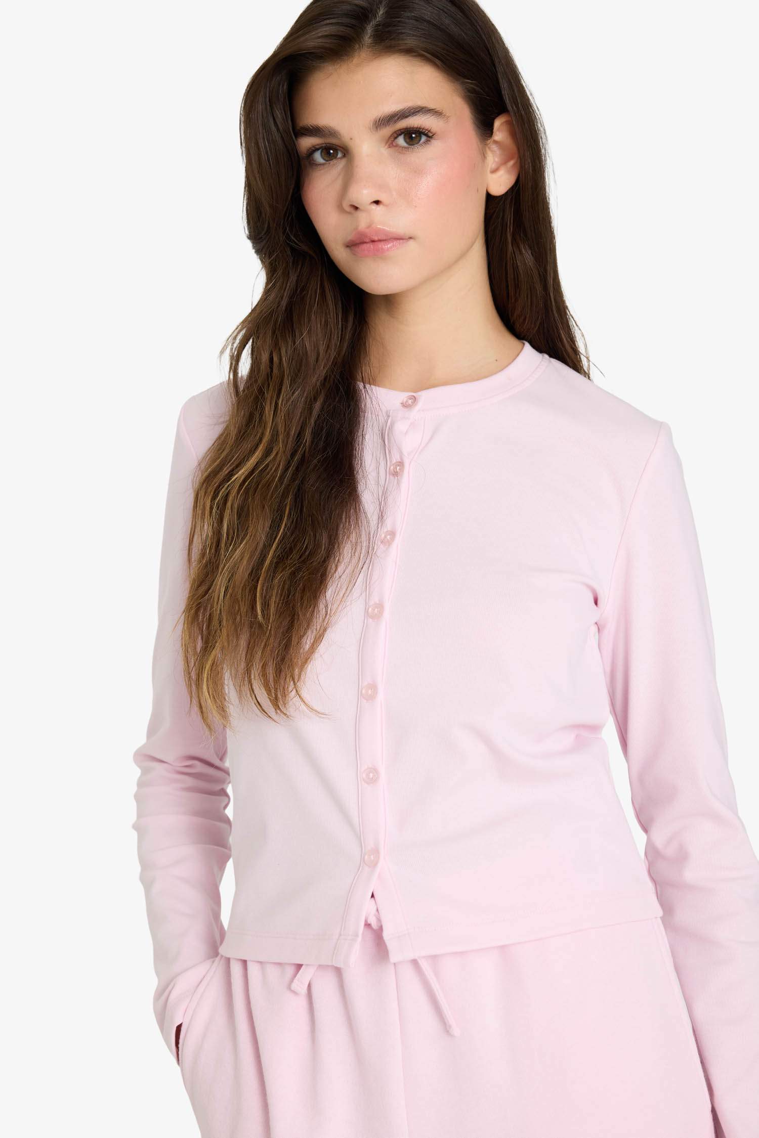 Slim Fit денеге қонымды түймелі жағалы рибана кардиган