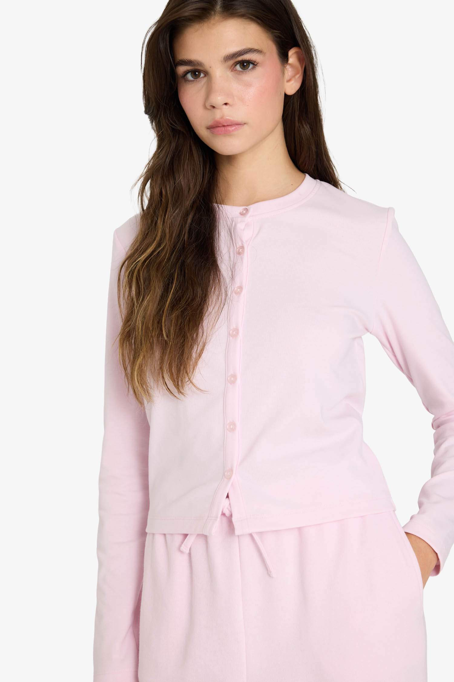 Slim Fit денеге қонымды түймелі жағалы рибана кардиган