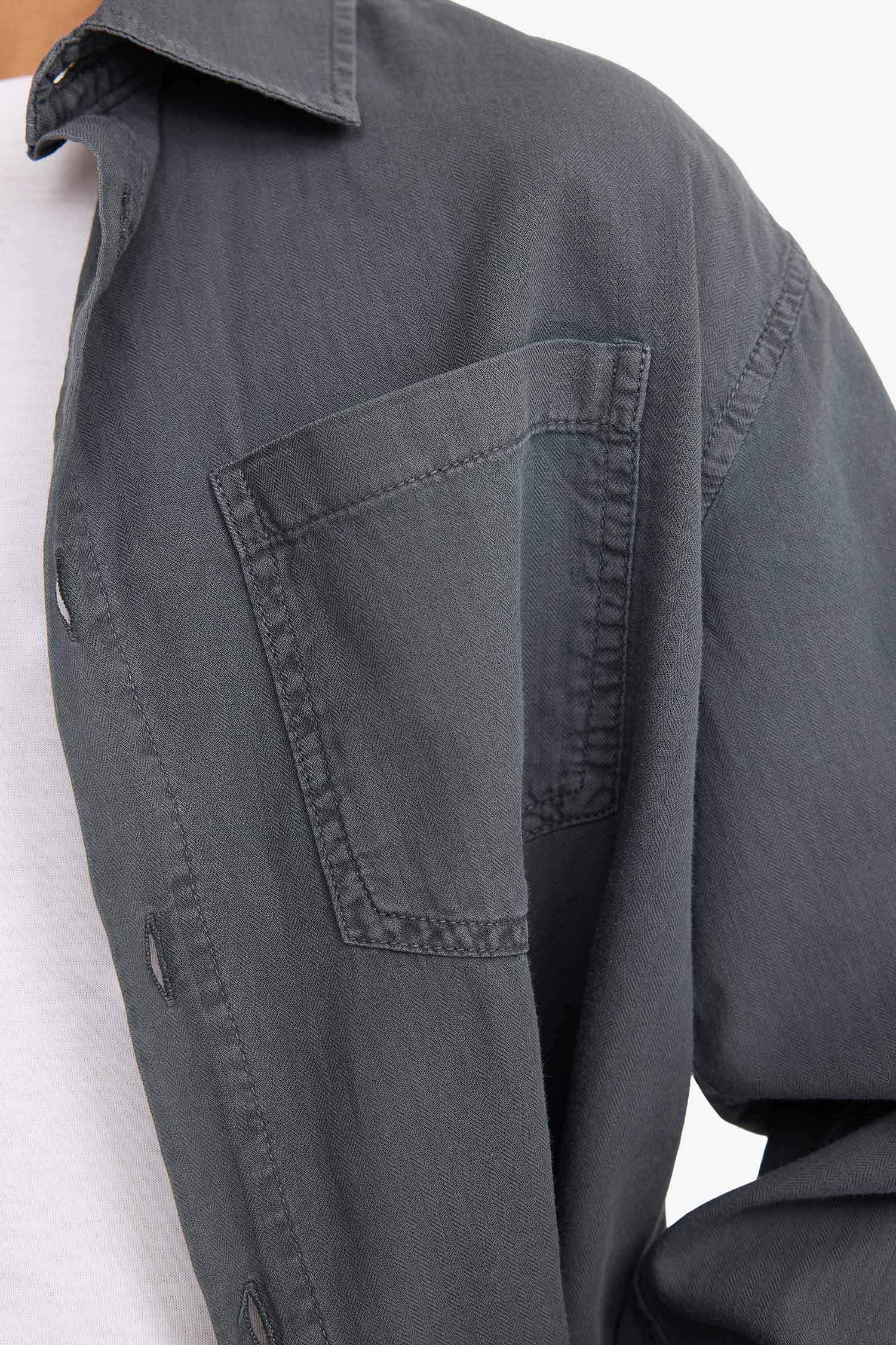 قميص أولادي ردن طويل اوفر سايز بياقة بولو