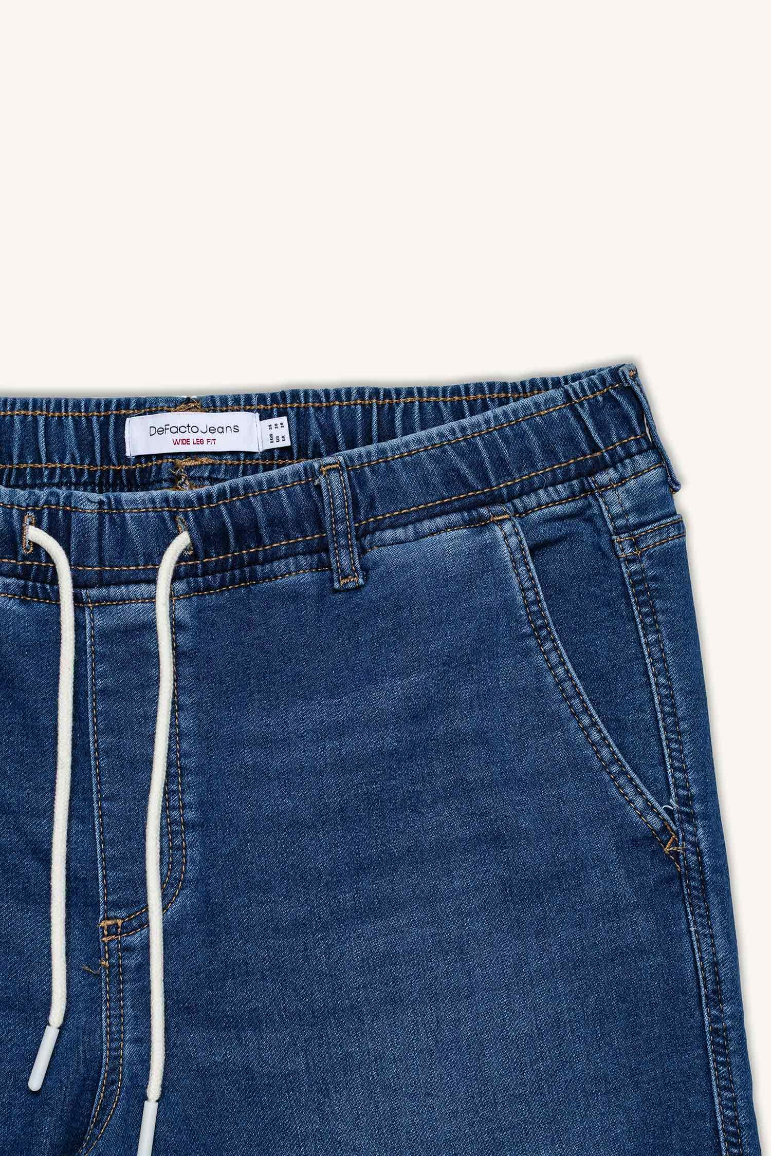 بنطلون وايد ليج برجل واسع