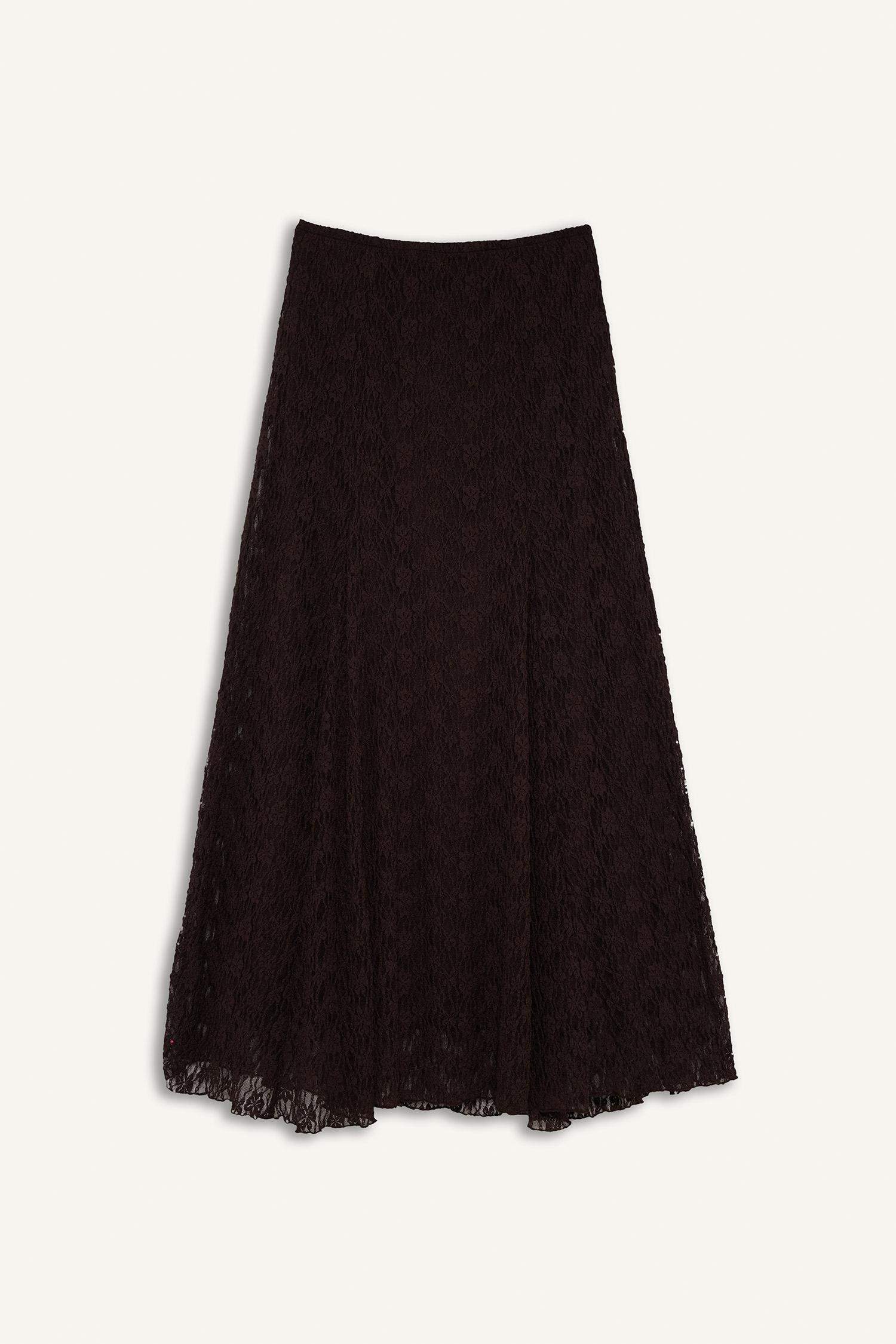 Jupe longue en dentelle Coupe A