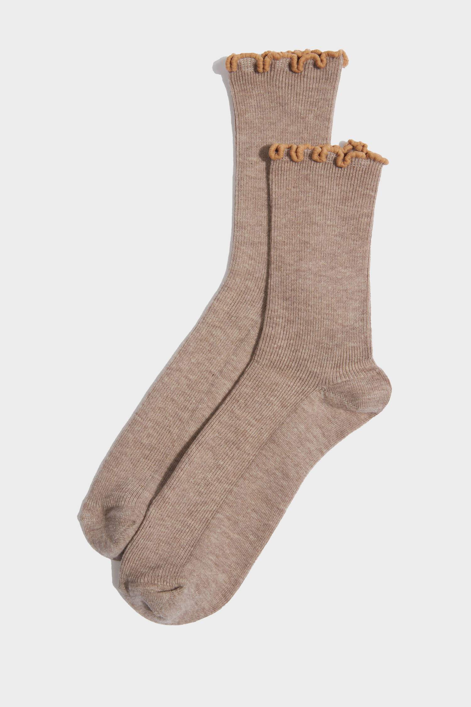 Lot de 3 Chaussettes longues en coton à volants pour femme