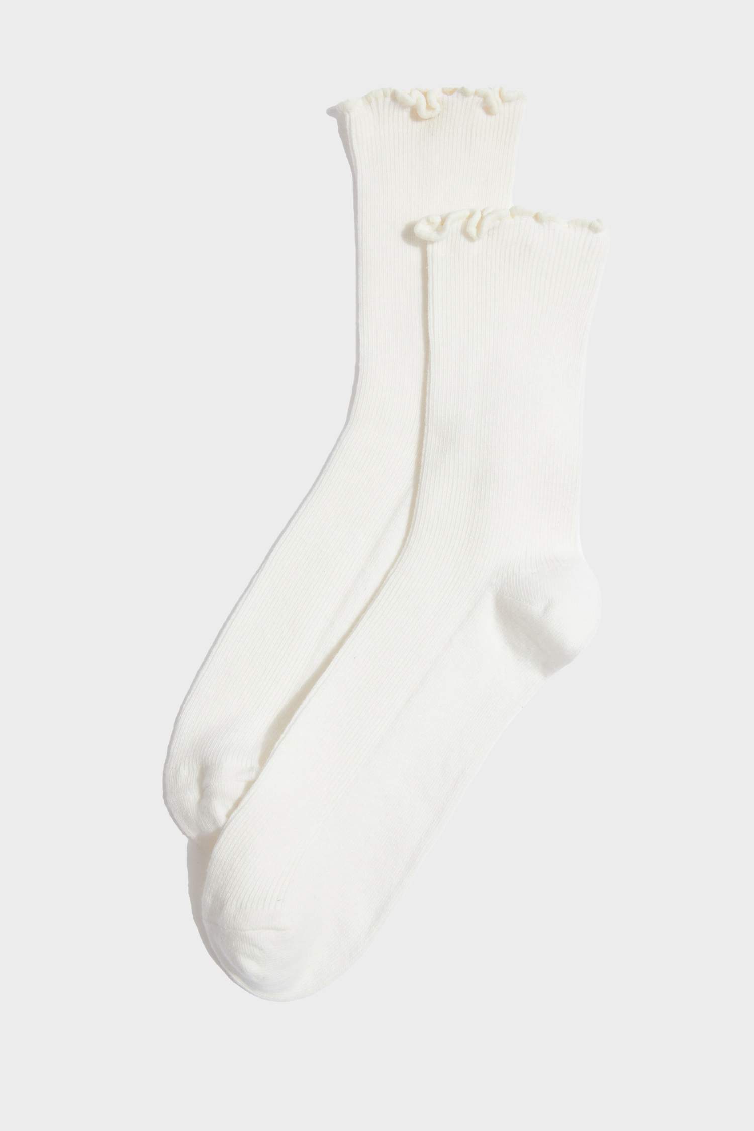 Lot de 3 Chaussettes longues en coton à volant pour femme