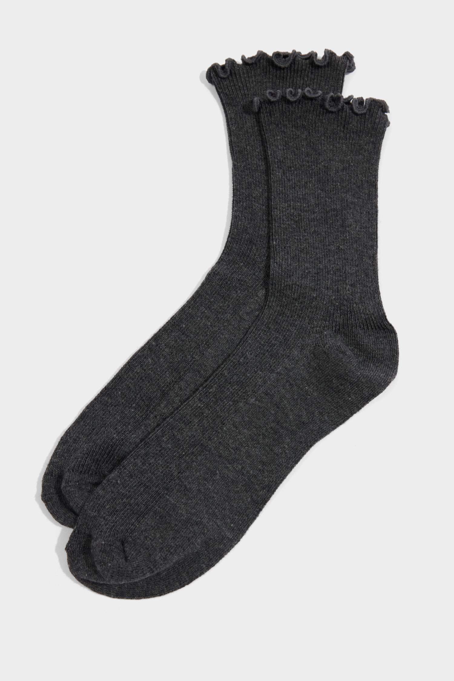 Kadın Fırfırlı 3'lü Pamuklu Uzun Çorap