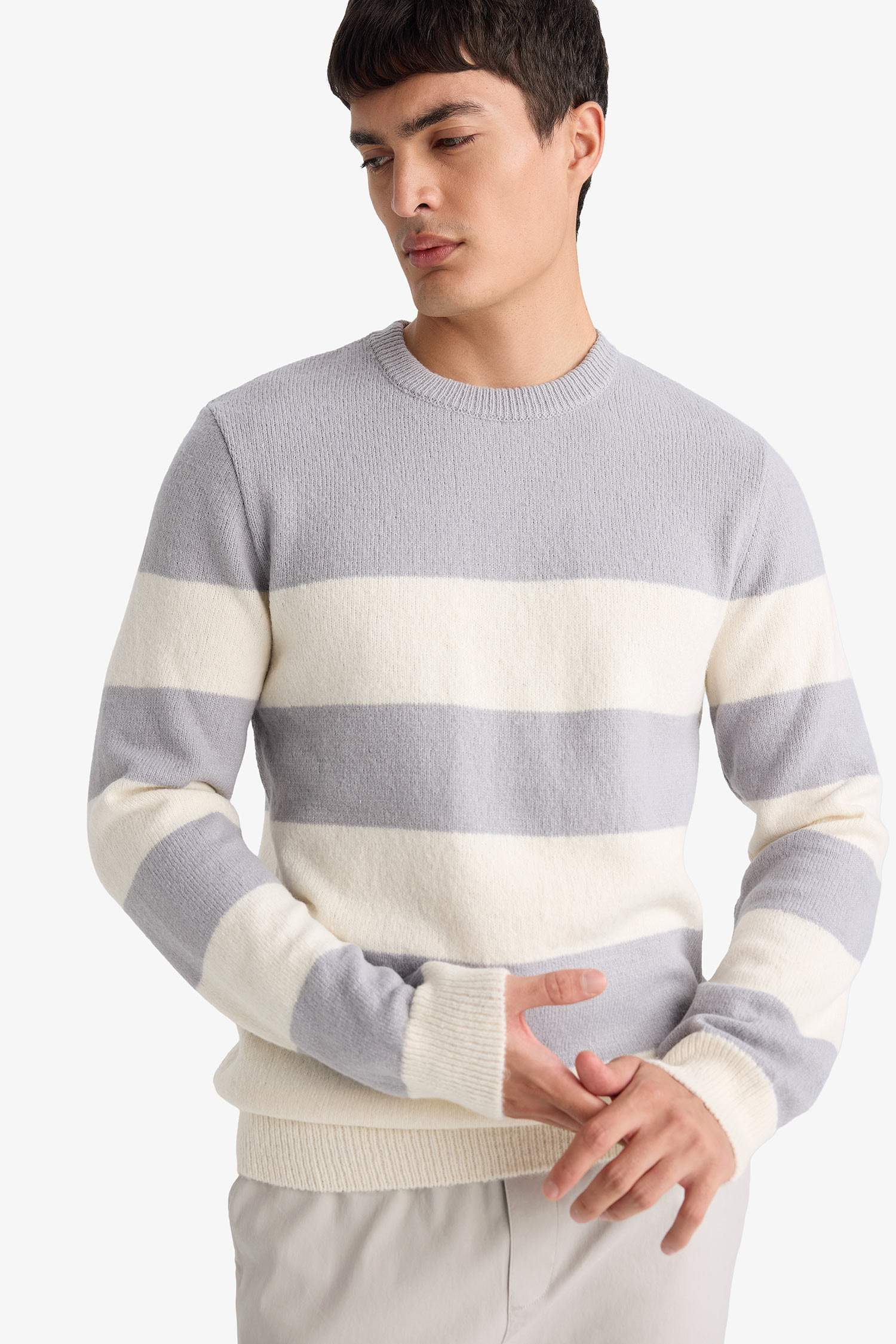 Pull tricot à col rond Coupe standard