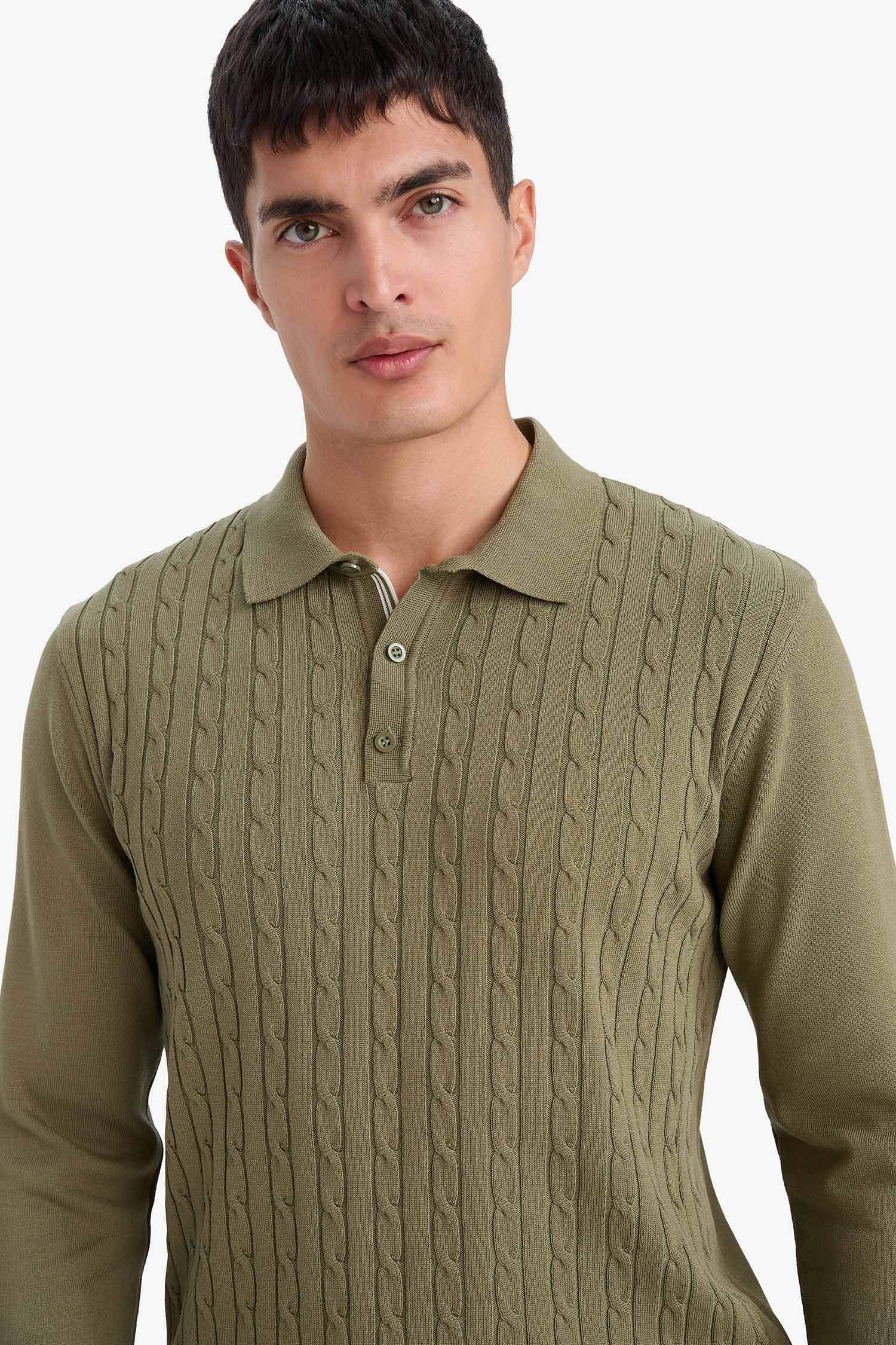 بلوز تريكو قصة عادية بياخة بولو