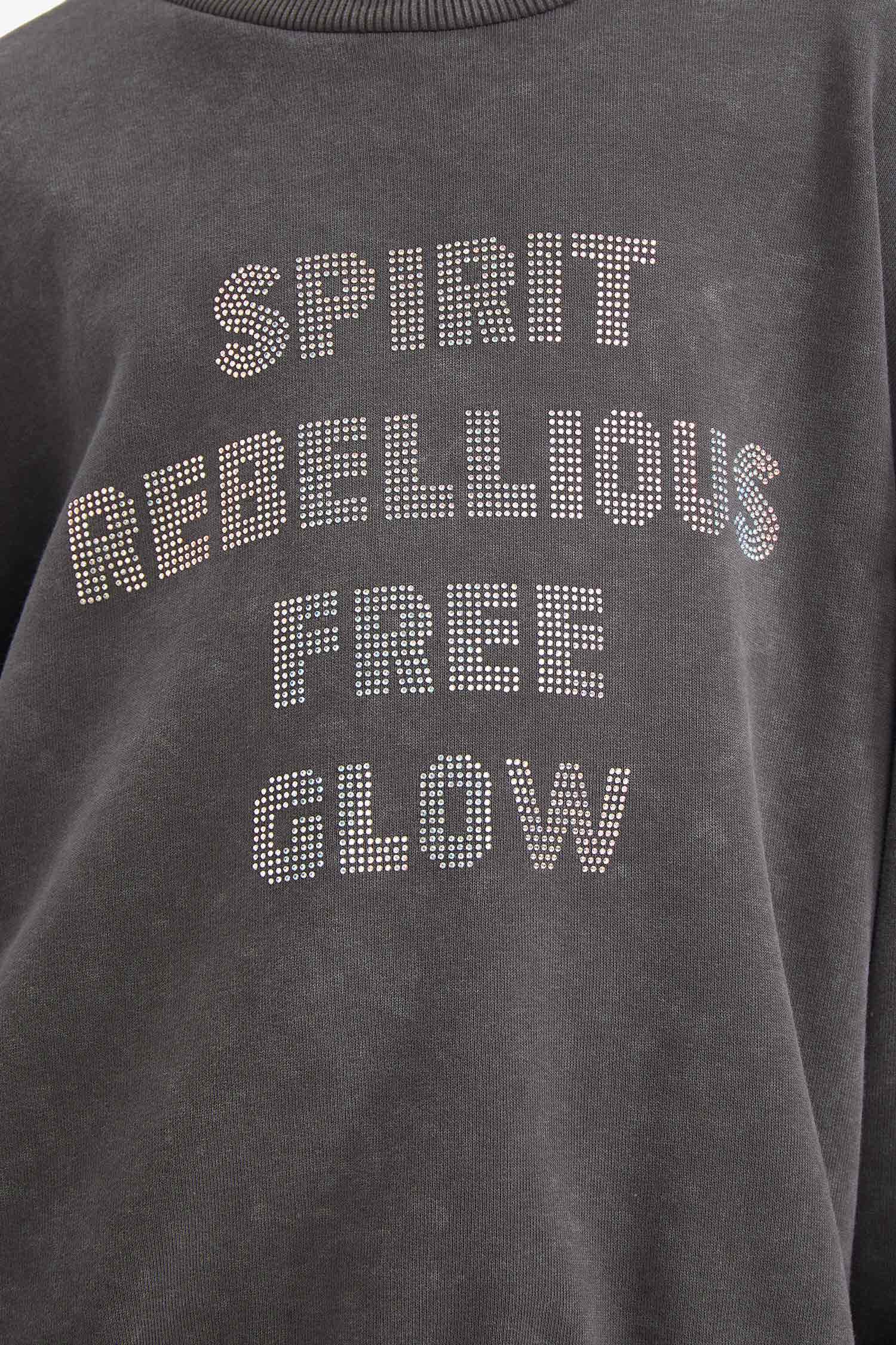 Oversize Fit Crew Neck Sweatshirt